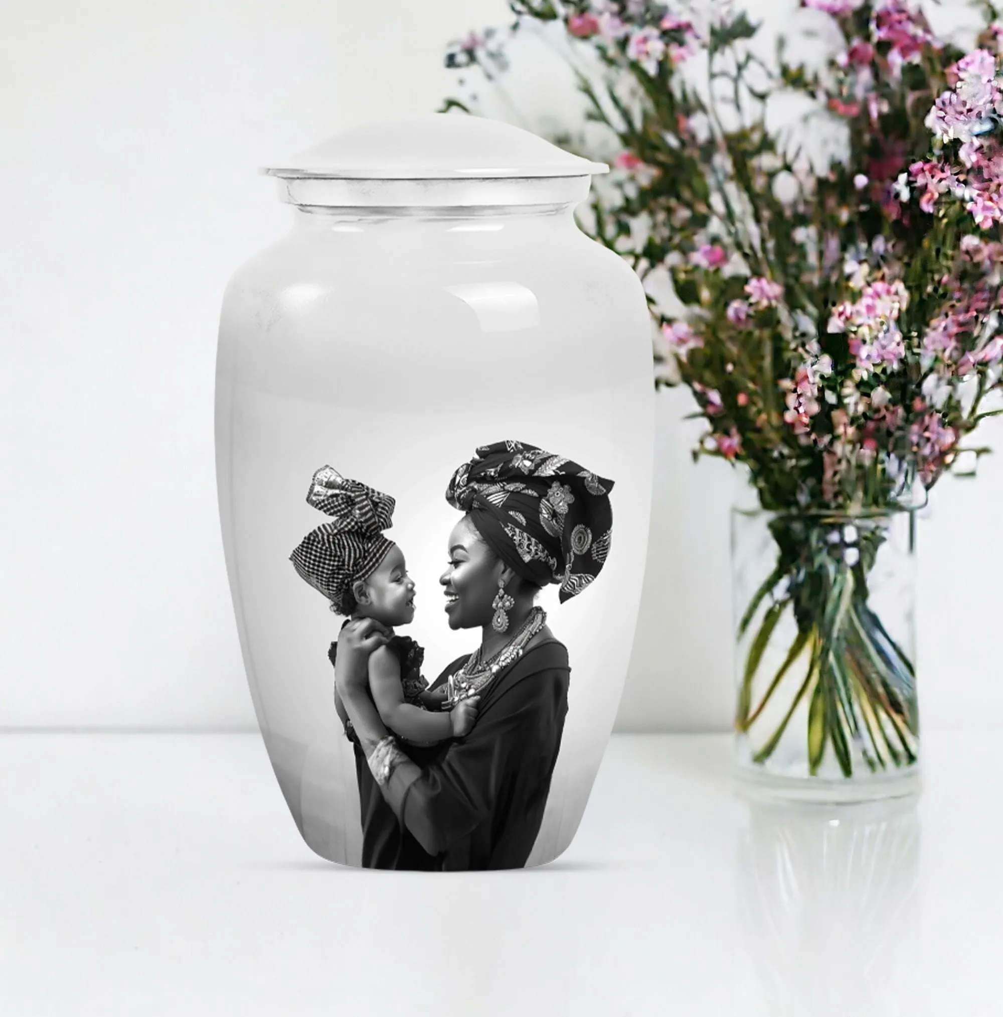 Beloved Mother's Embrace - Cremation Memorial Urn for Ashes