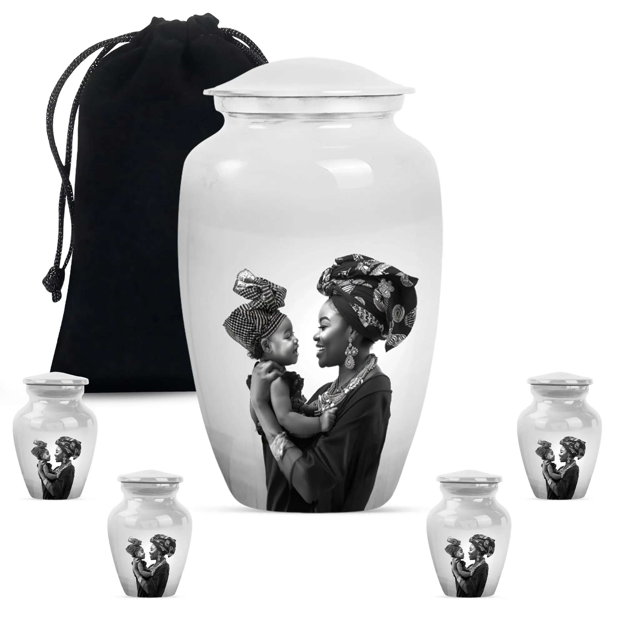 Beloved Mother's Embrace - Cremation Memorial Urn for Ashes