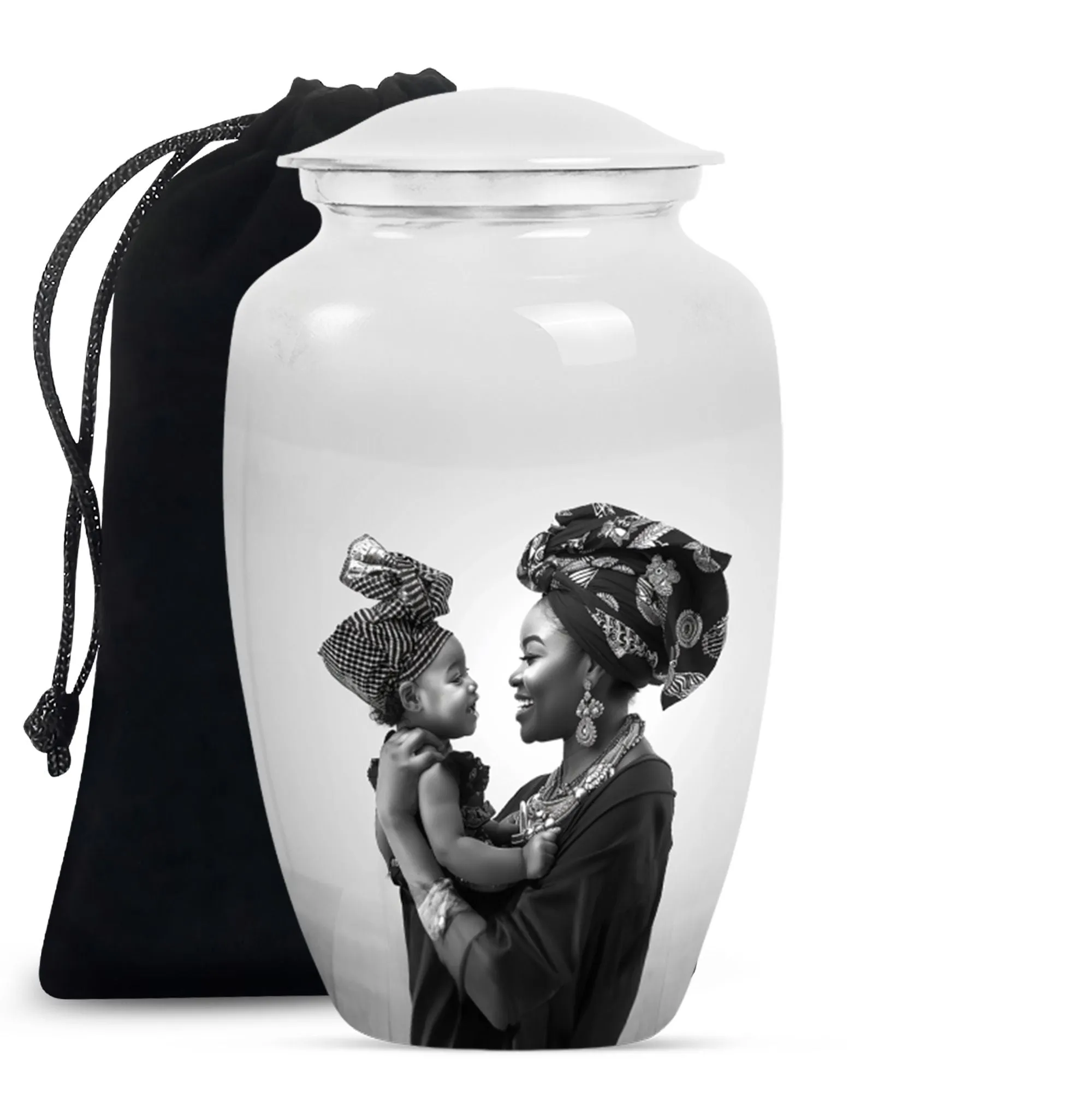 Beloved Mother's Embrace - Cremation Memorial Urn for Ashes