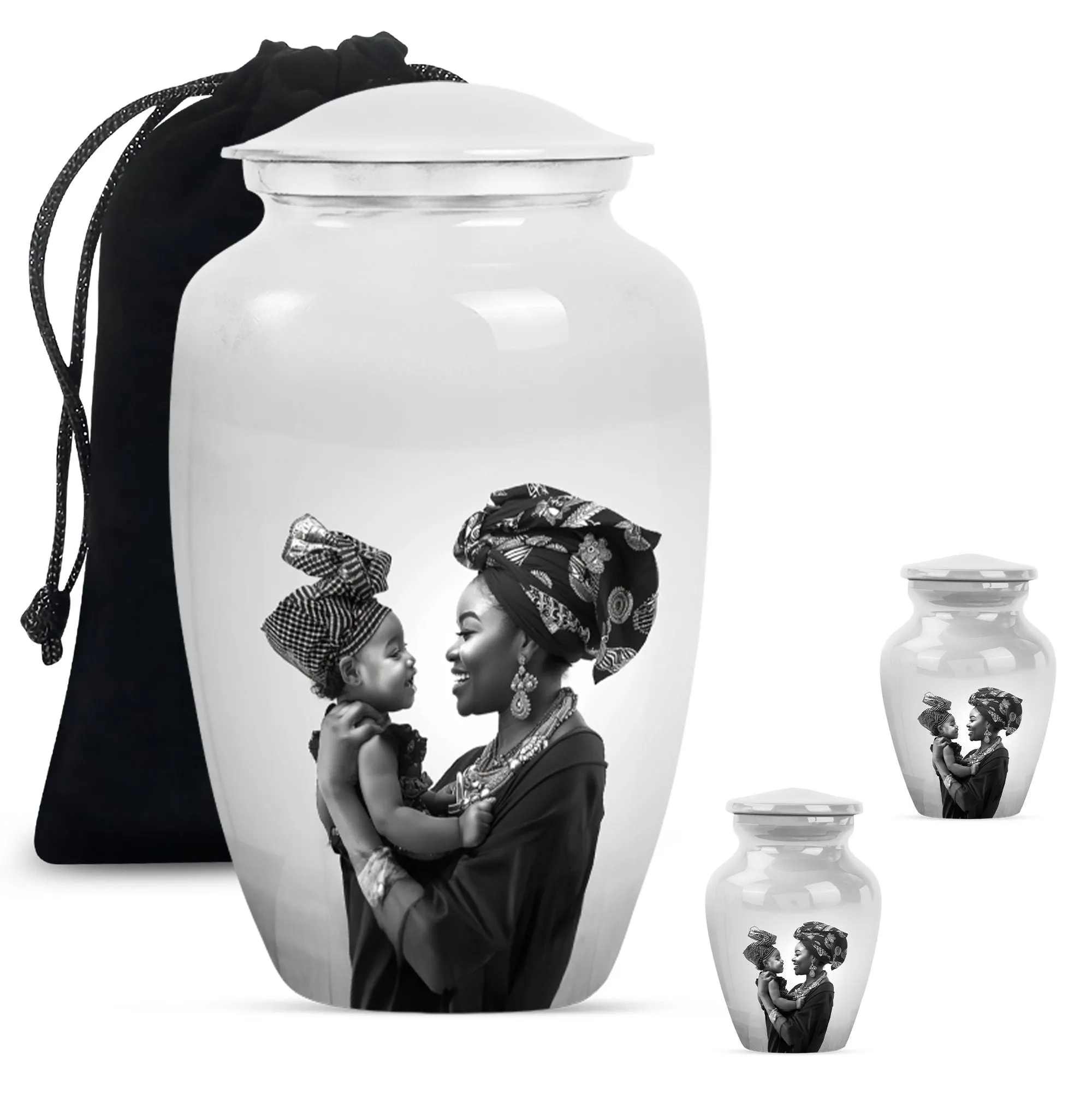 Beloved Mother's Embrace - Cremation Memorial Urn for Ashes