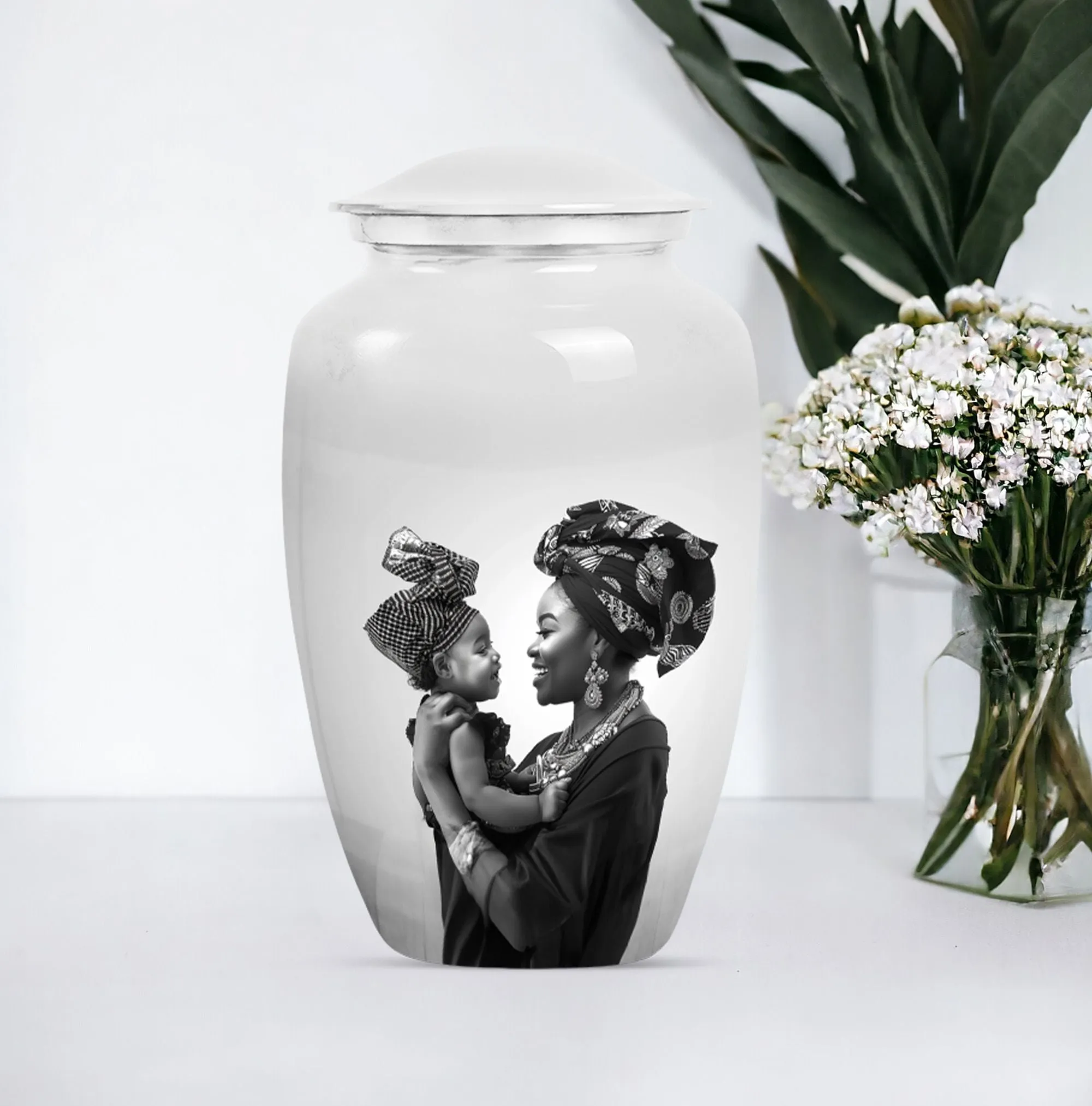 Beloved Mother's Embrace - Cremation Memorial Urn for Ashes