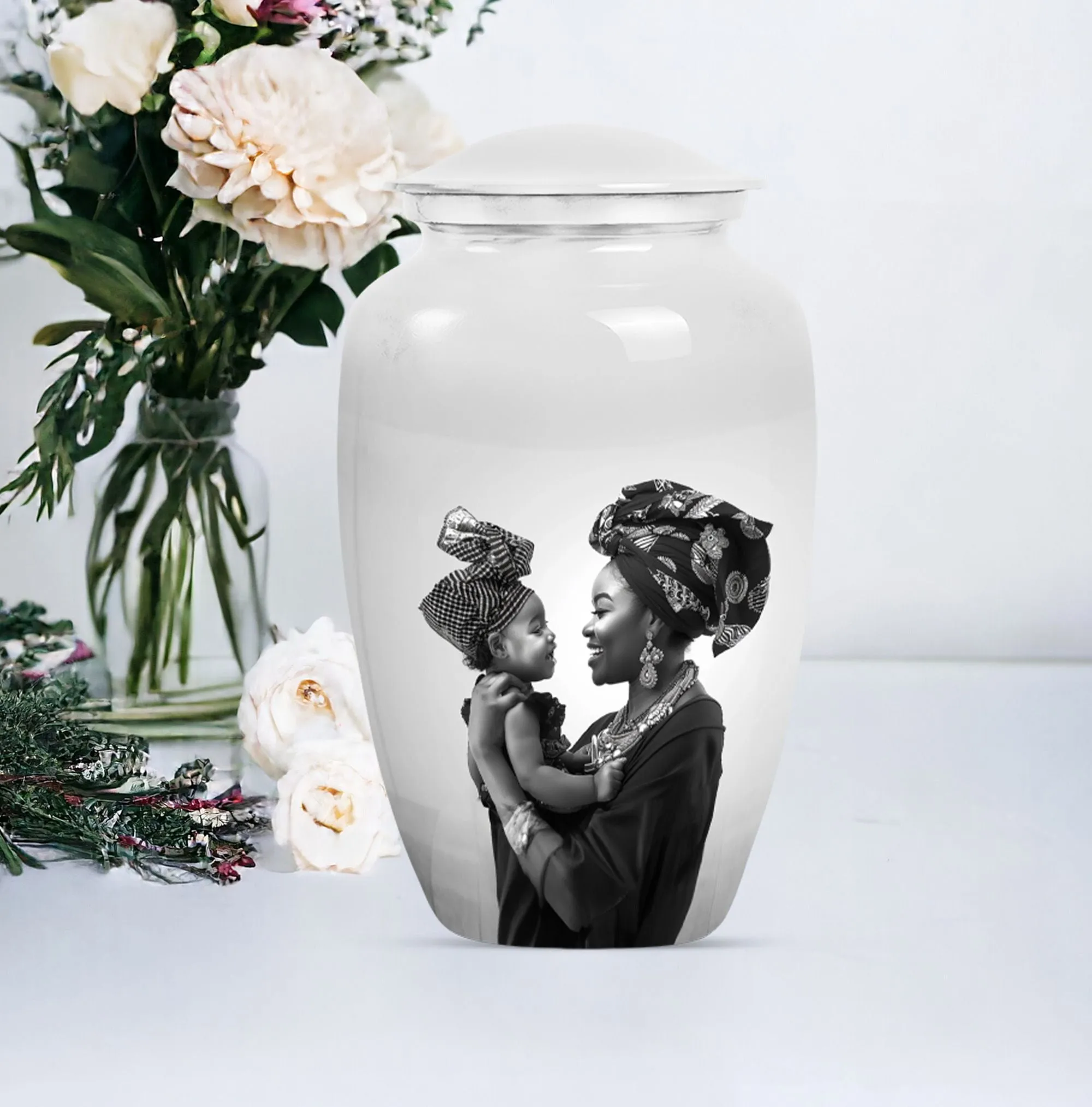 Beloved Mother's Embrace - Cremation Memorial Urn for Ashes