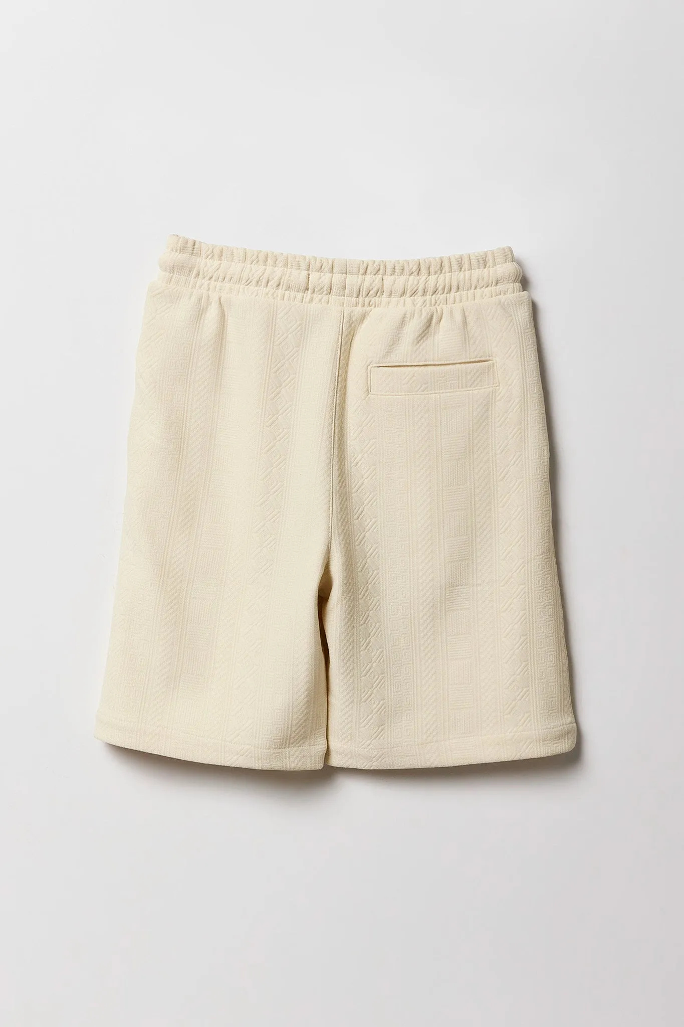Boys Geo Textured Drawstring Short