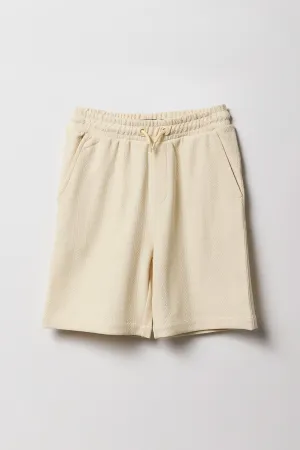 Boys Geo Textured Drawstring Short