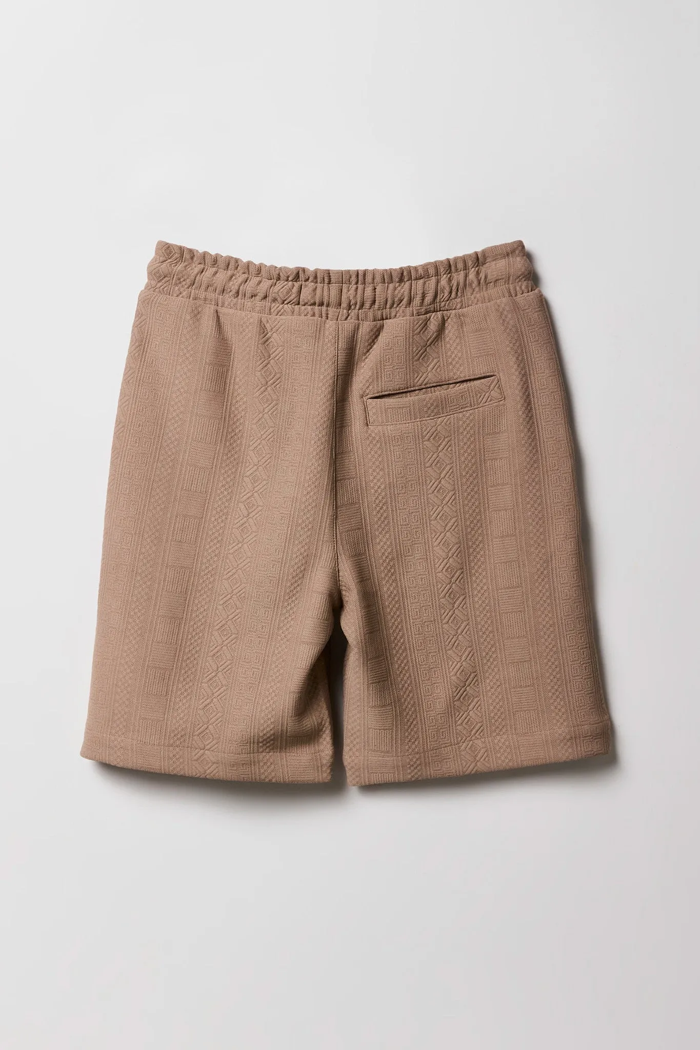 Boys Geo Textured Drawstring Short