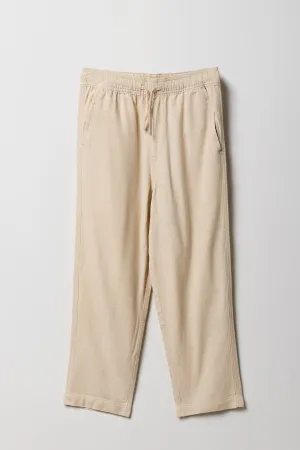 Boys Straight Leg Linen Pant