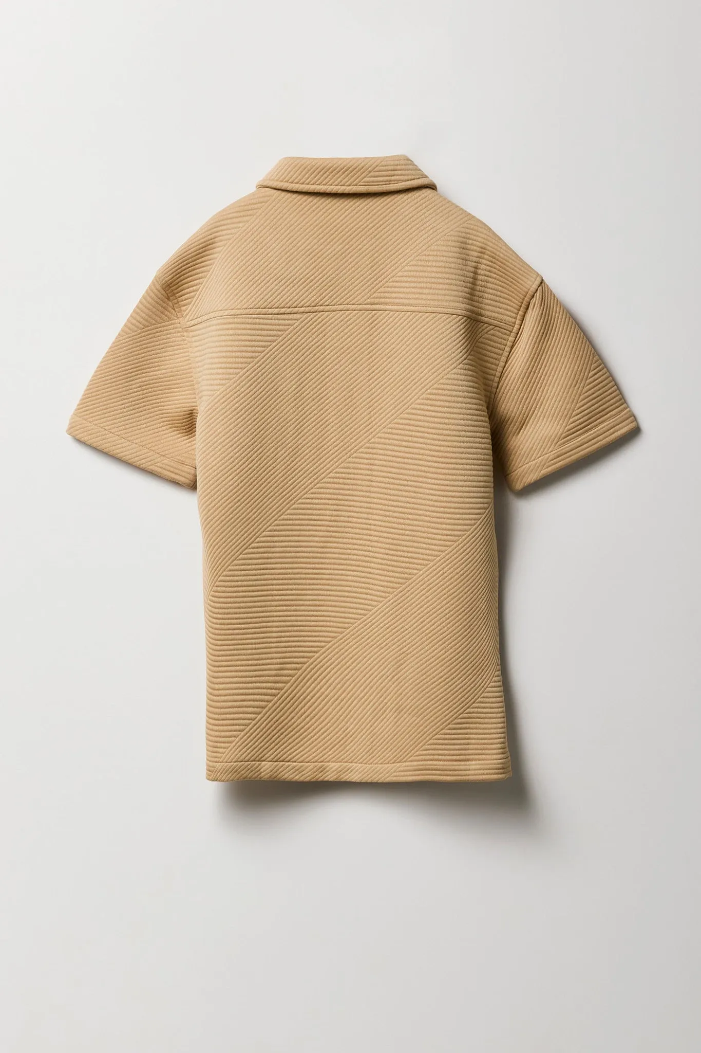 Boys Textured Button-Up Top