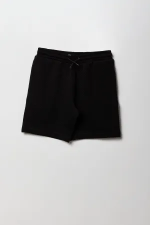 Boys Textured Drawstring Short