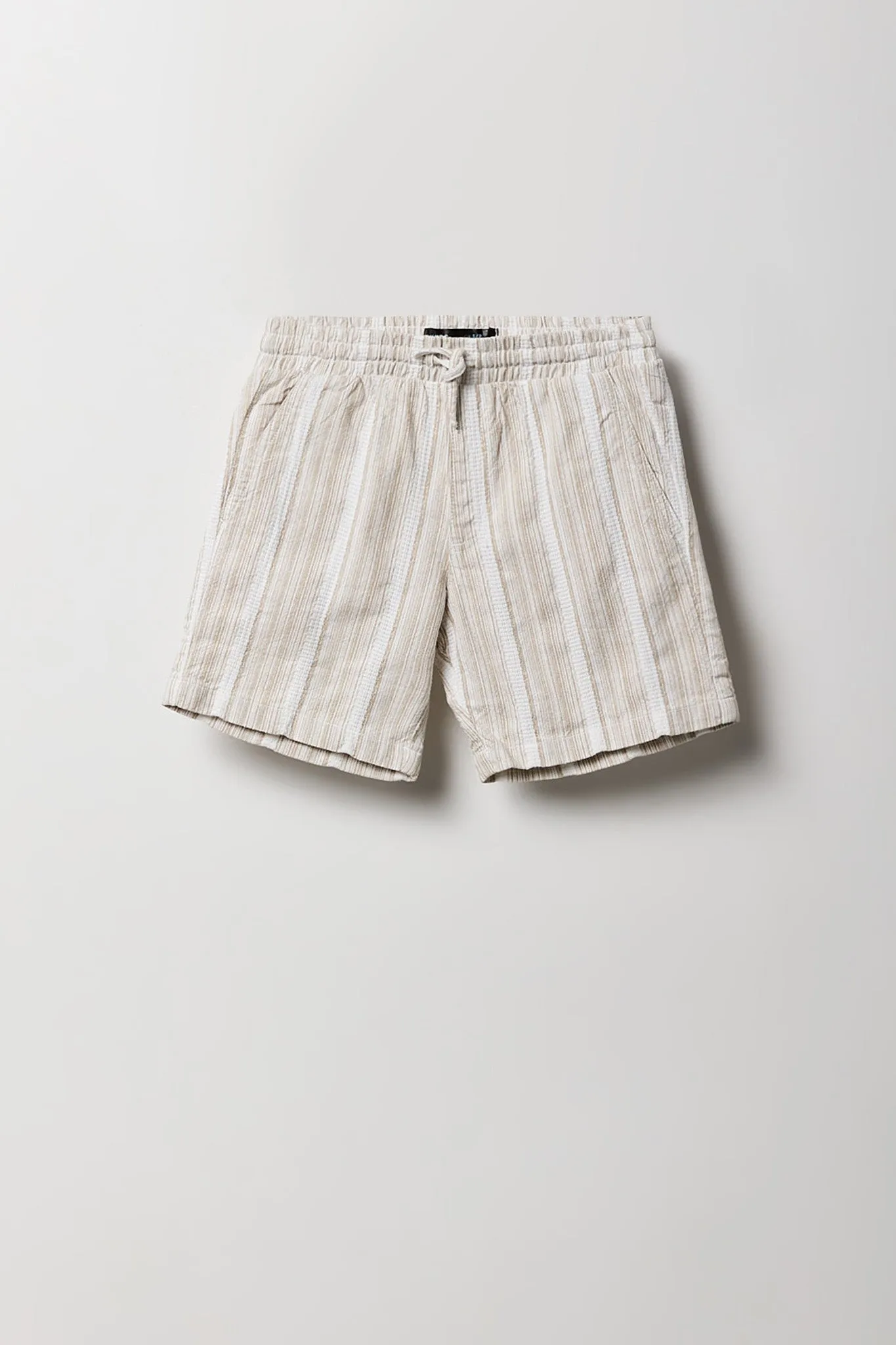 Boys Woven Textured Striped Short