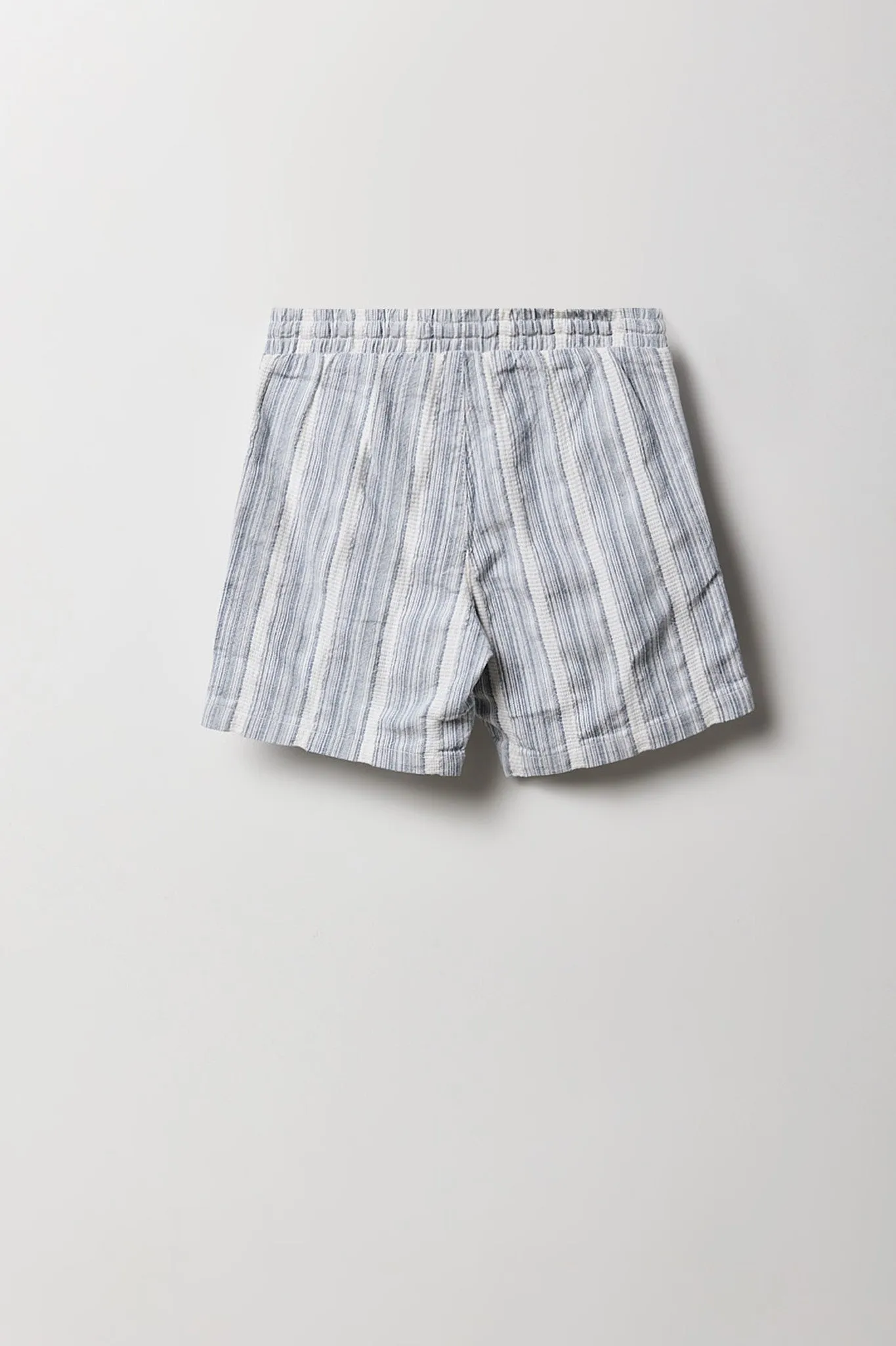 Boys Woven Textured Striped Short