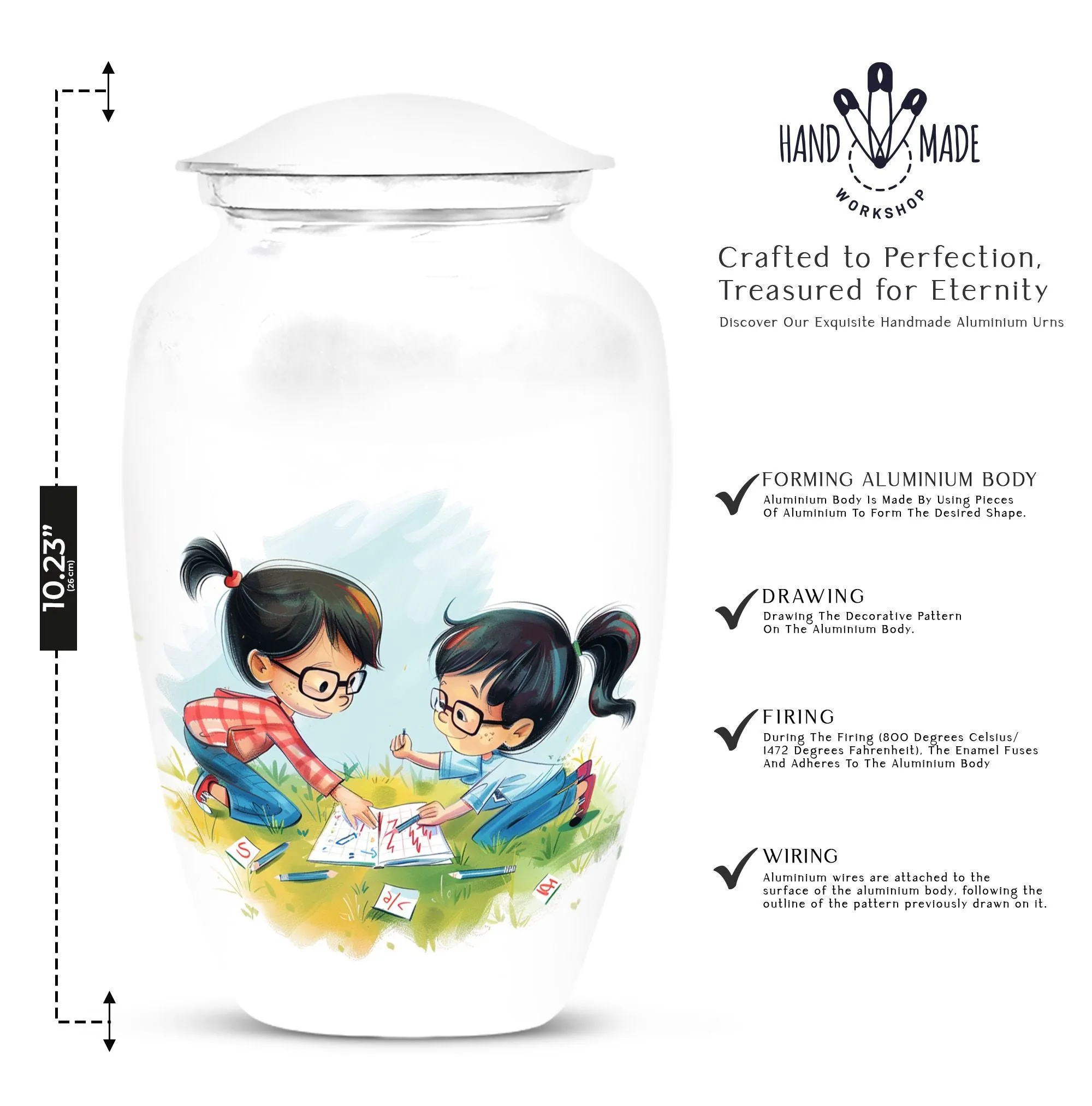 Brother and Sister Memorial Medium Urn,