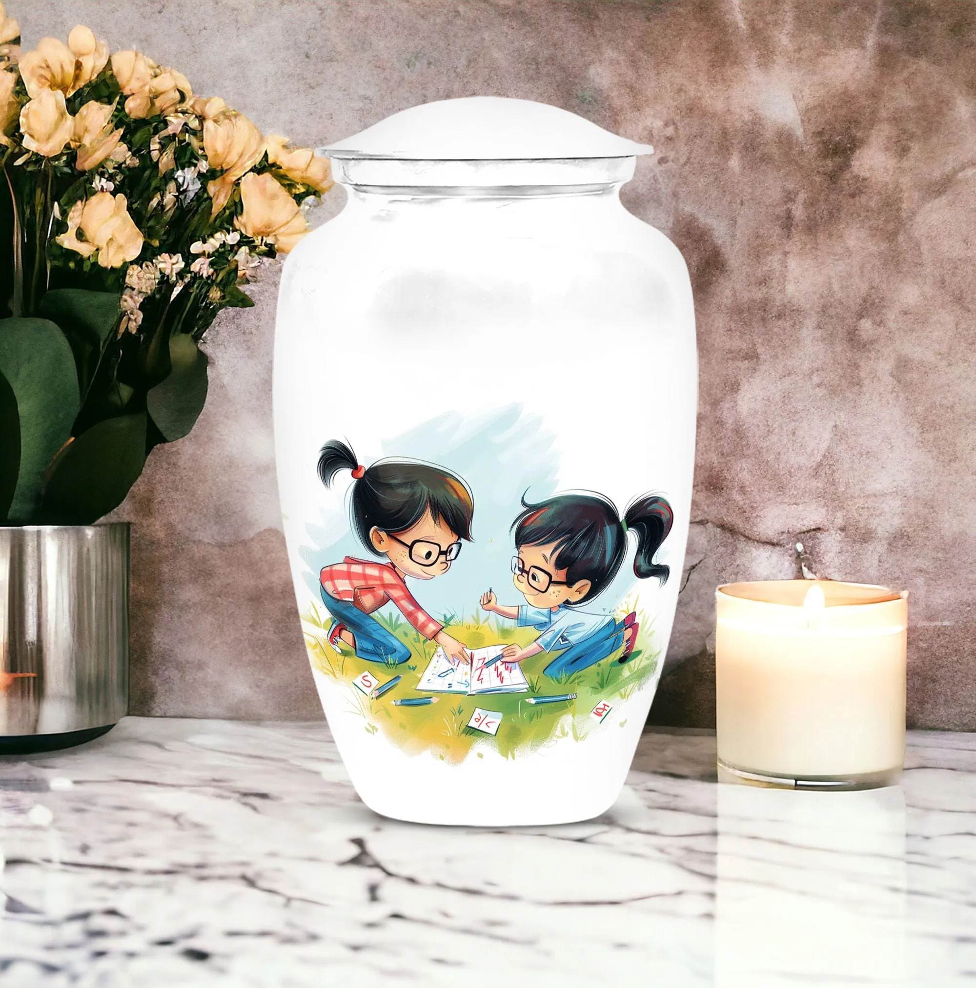 Brother and Sister Memorial Medium Urn,