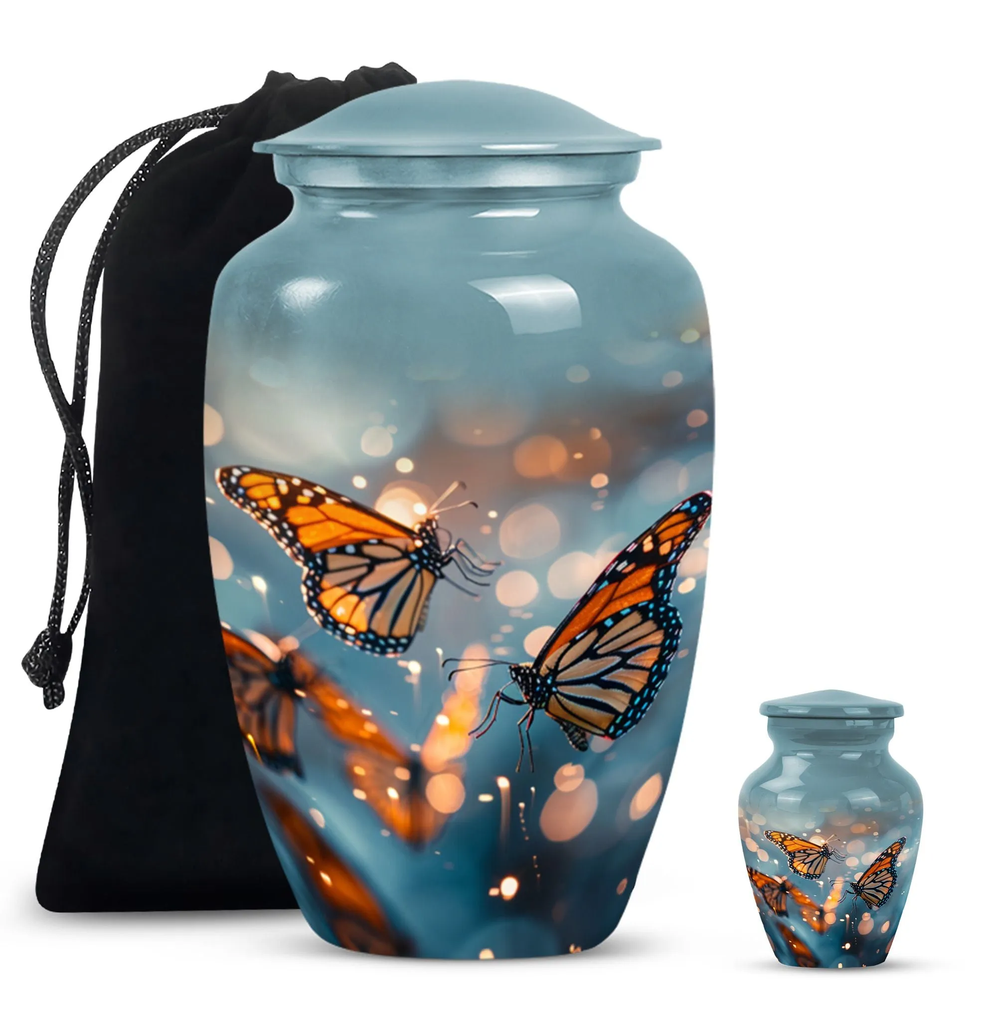Butterfly Ascendance: Abstract-Themed Large Memorial Human Urn
