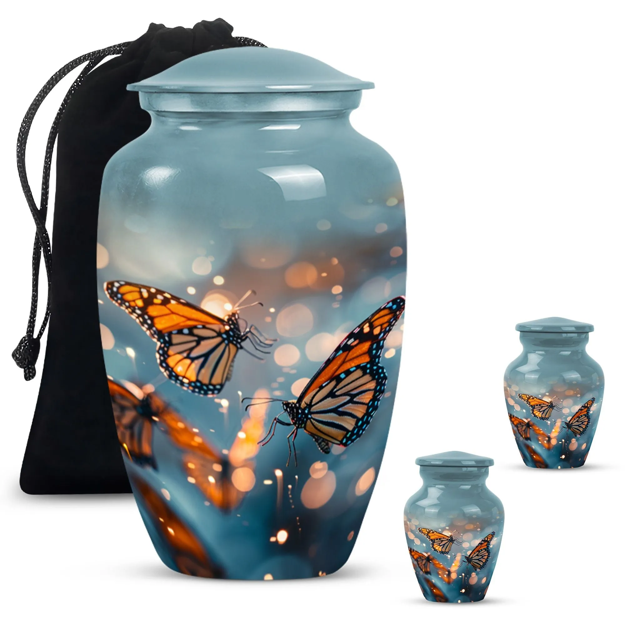 Butterfly Ascendance: Abstract-Themed Large Memorial Human Urn