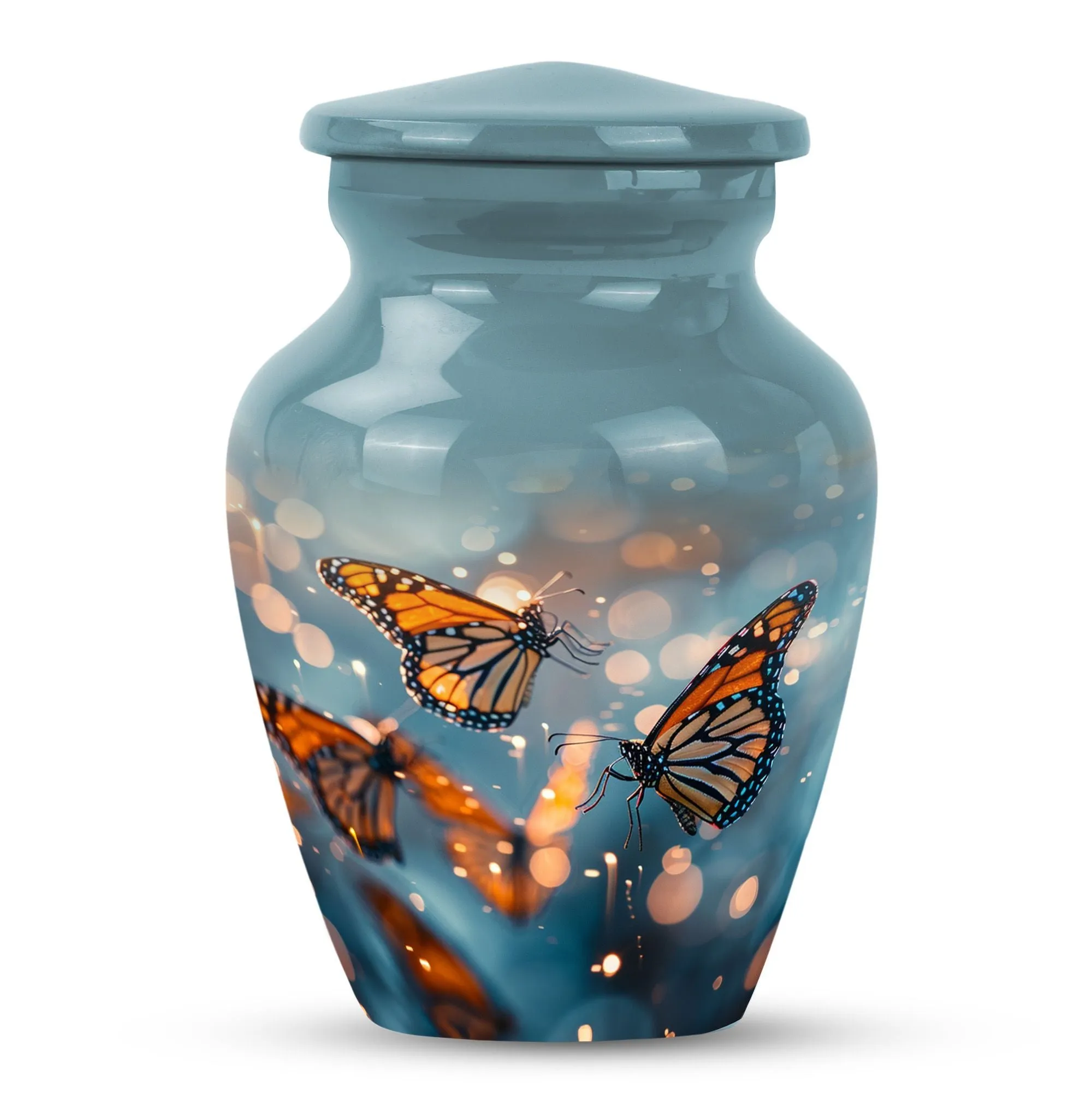 Butterfly Ascendance: Abstract-Themed Large Memorial Human Urn