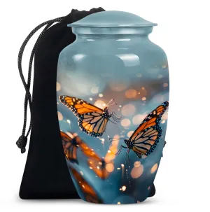 Butterfly Ascendance: Abstract-Themed Large Memorial Human Urn