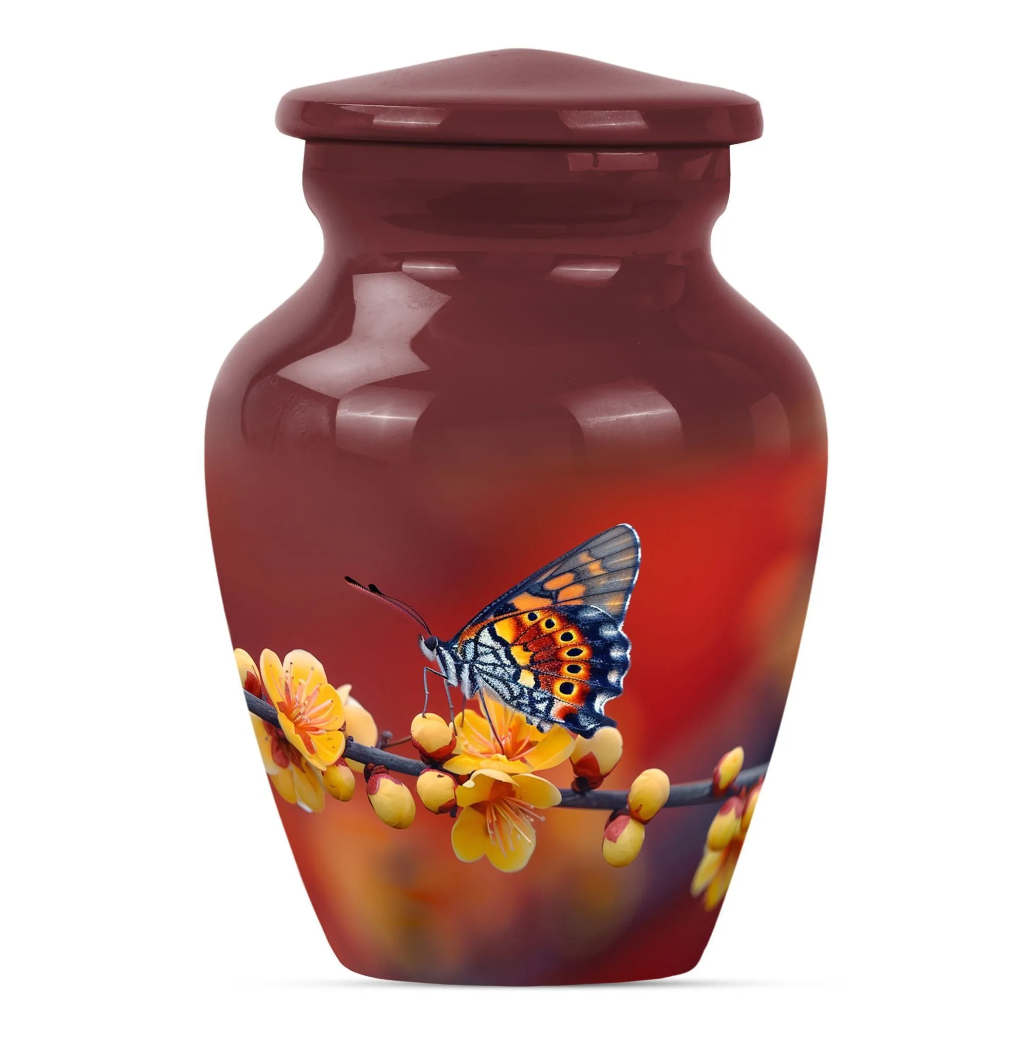 Butterfly Blossom Tribute: Cremation Urn for Human Ashes