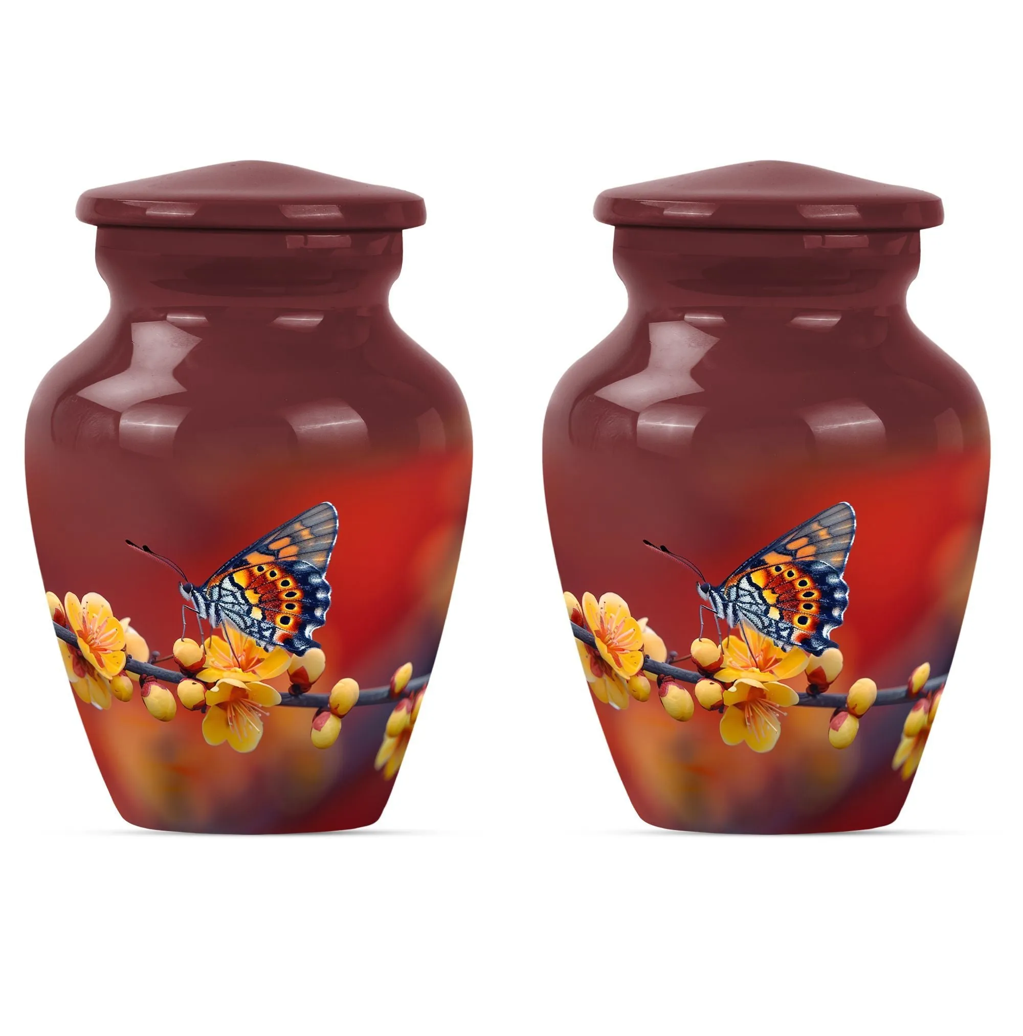 Butterfly Blossom Tribute: Cremation Urn for Human Ashes