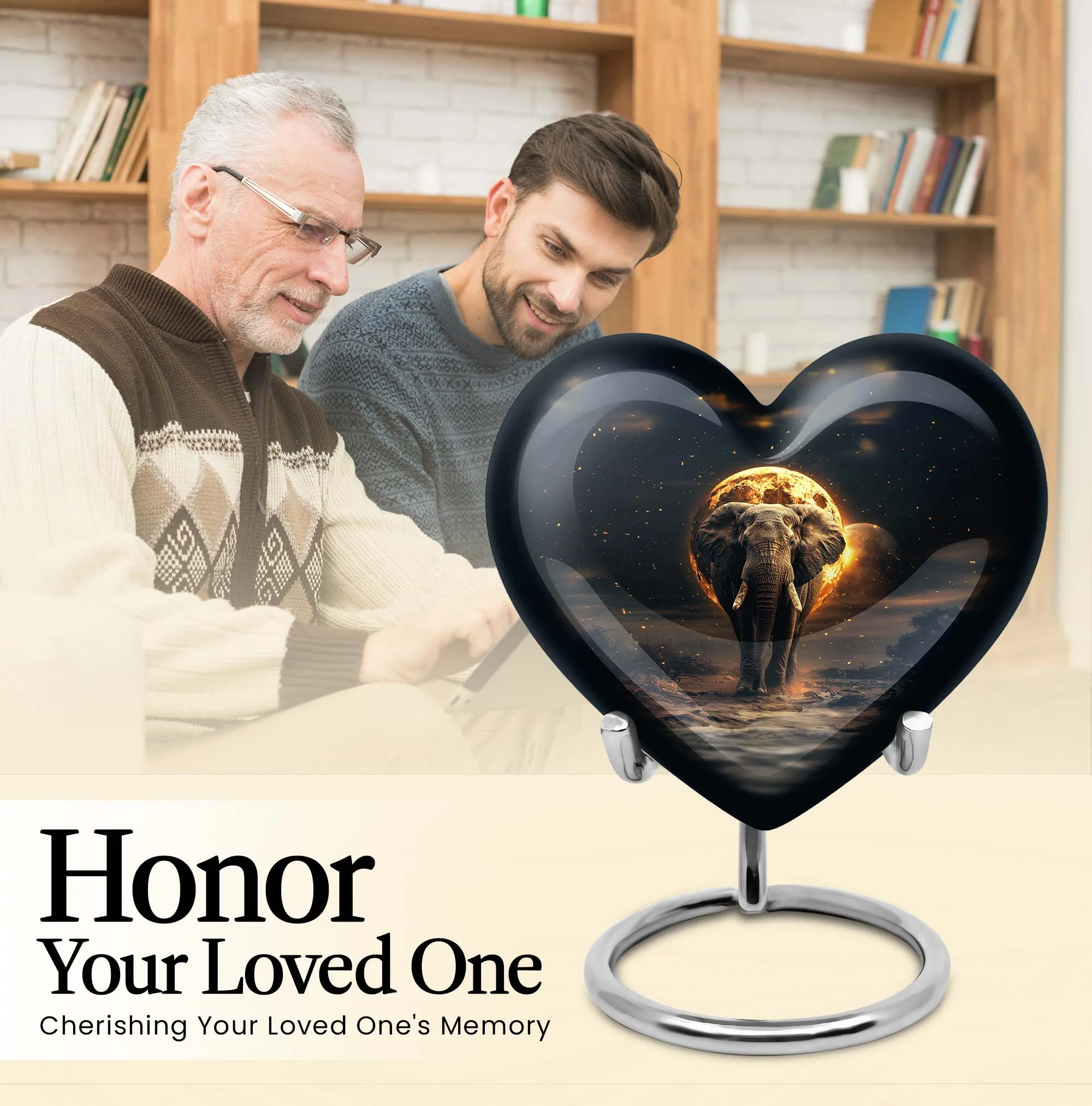 Butterfly Elephant Urn - Cremation Memorial for Adults