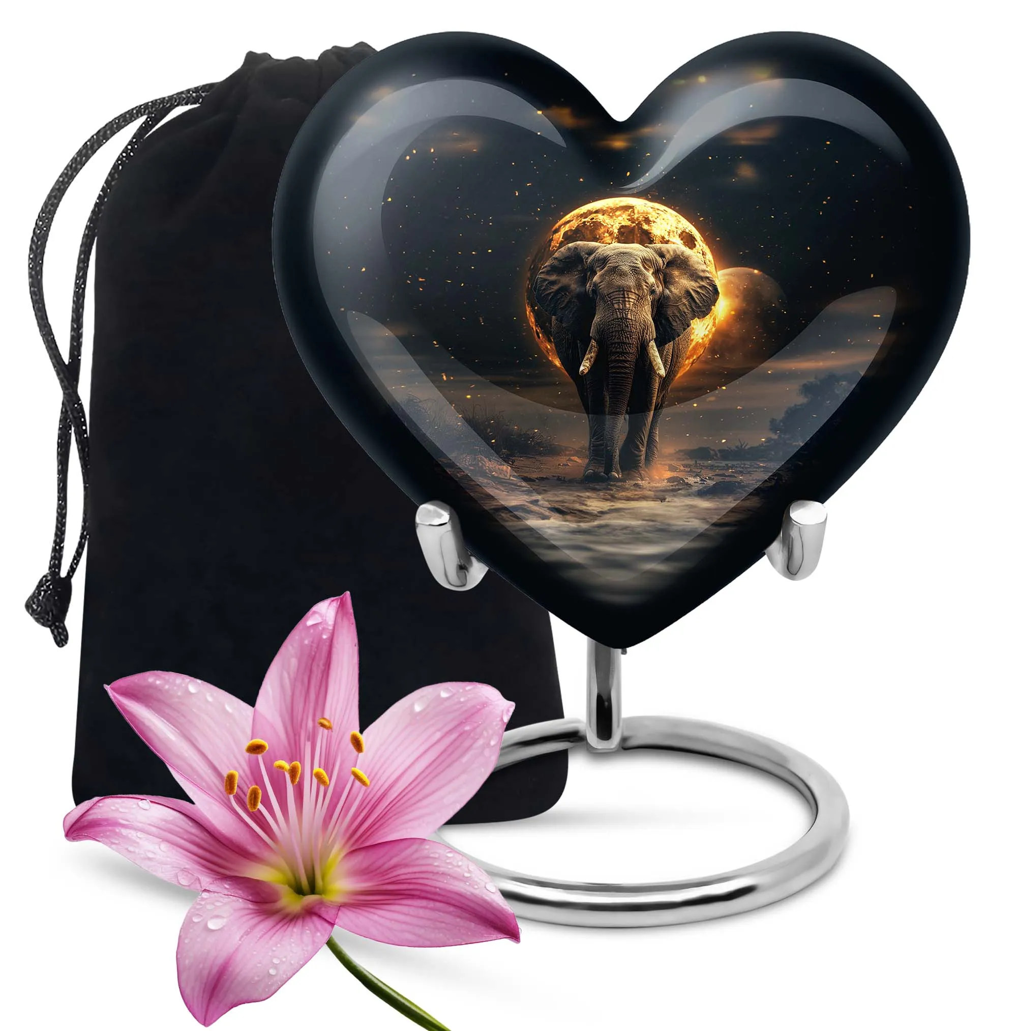 Butterfly Elephant Urn - Cremation Memorial for Adults