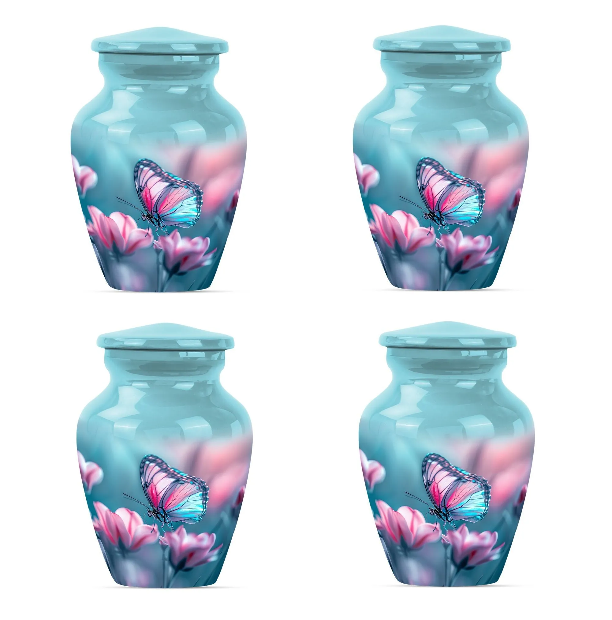Butterfly Embrace: Tranquil Funeral Burial Urn for Human Ashes