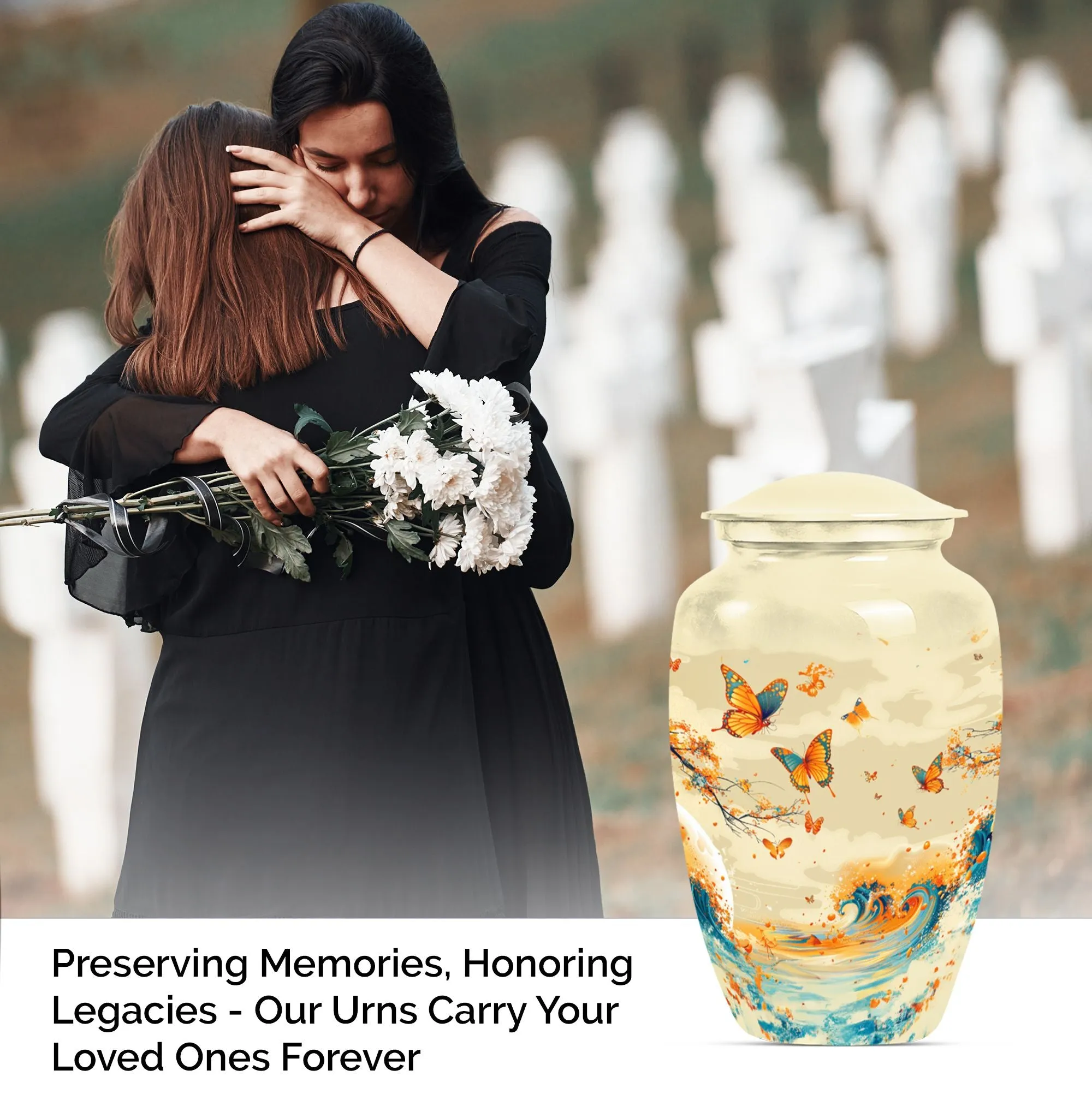 Butterfly Memorial Urn for Human Ashes