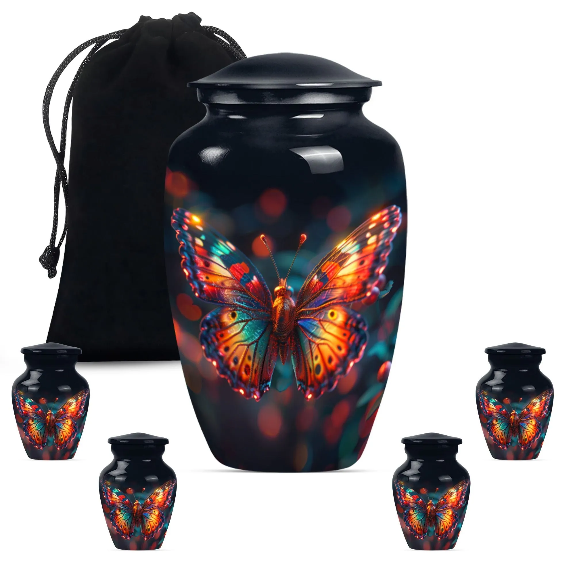 Butterfly Reflections: Personalizable Unique Memorial Urn for Mom