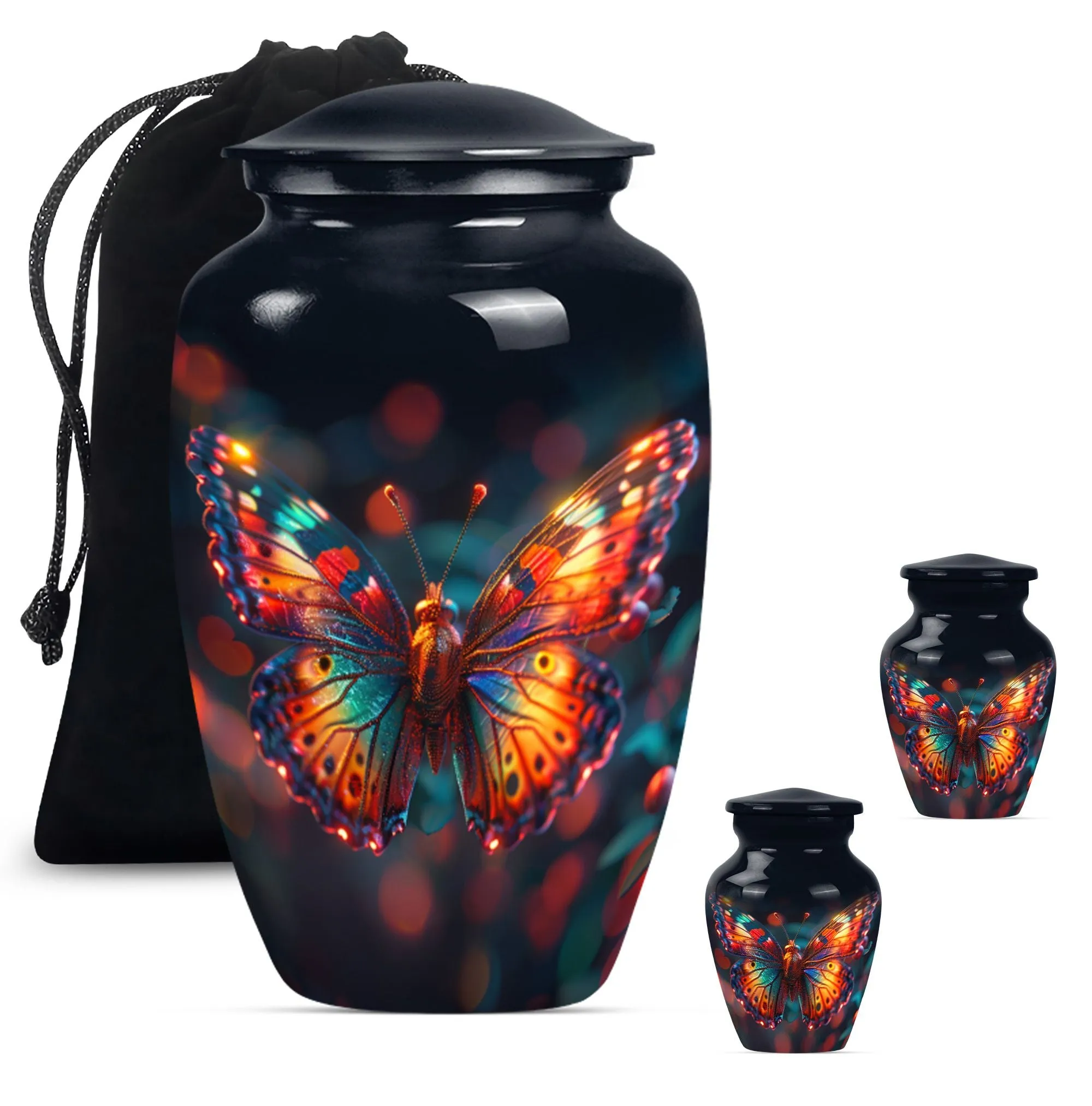 Butterfly Reflections: Personalizable Unique Memorial Urn for Mom