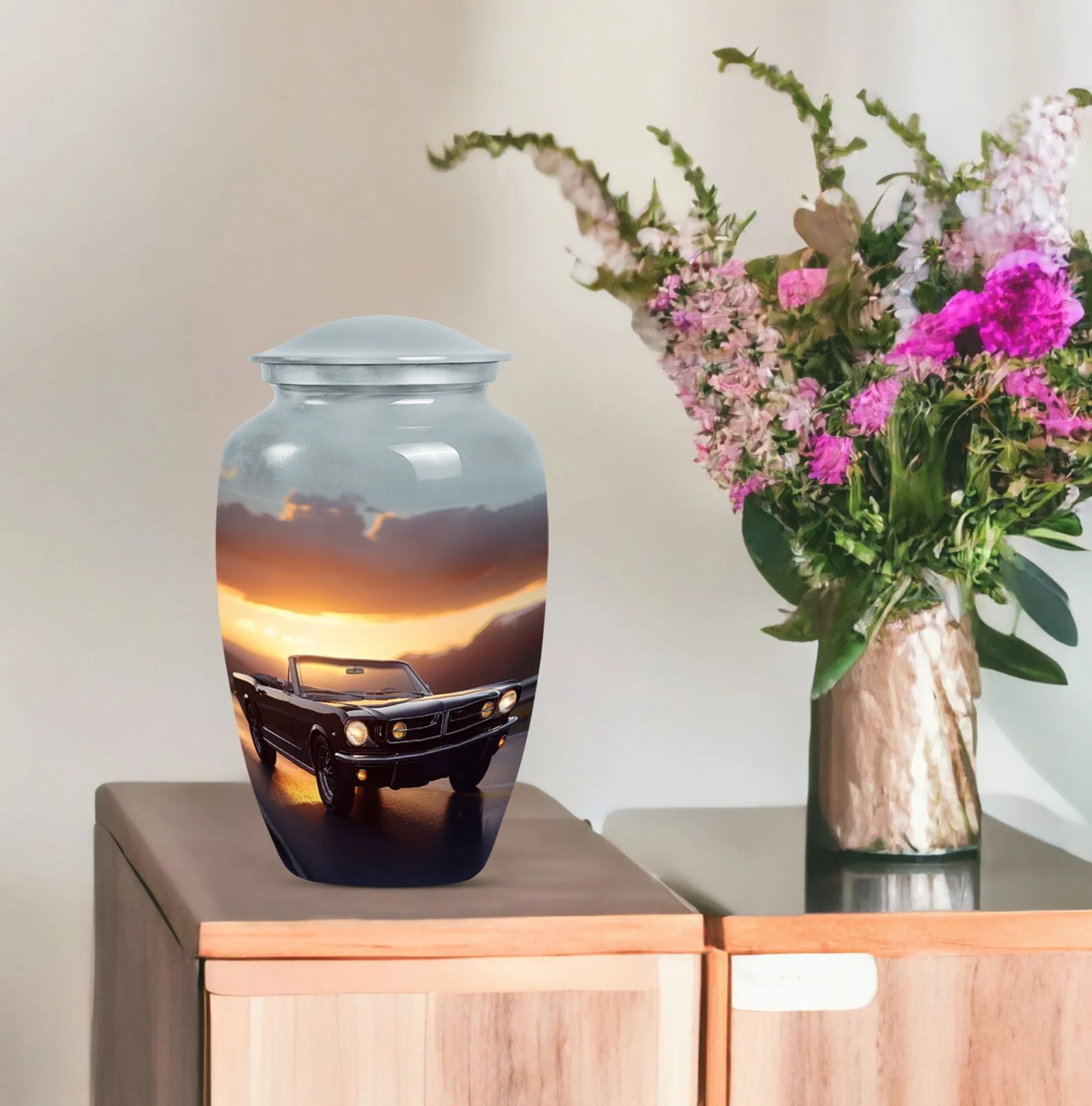 Butterfly Tribute Car Urn: A Medium-Sized Ash Cremation Tribute