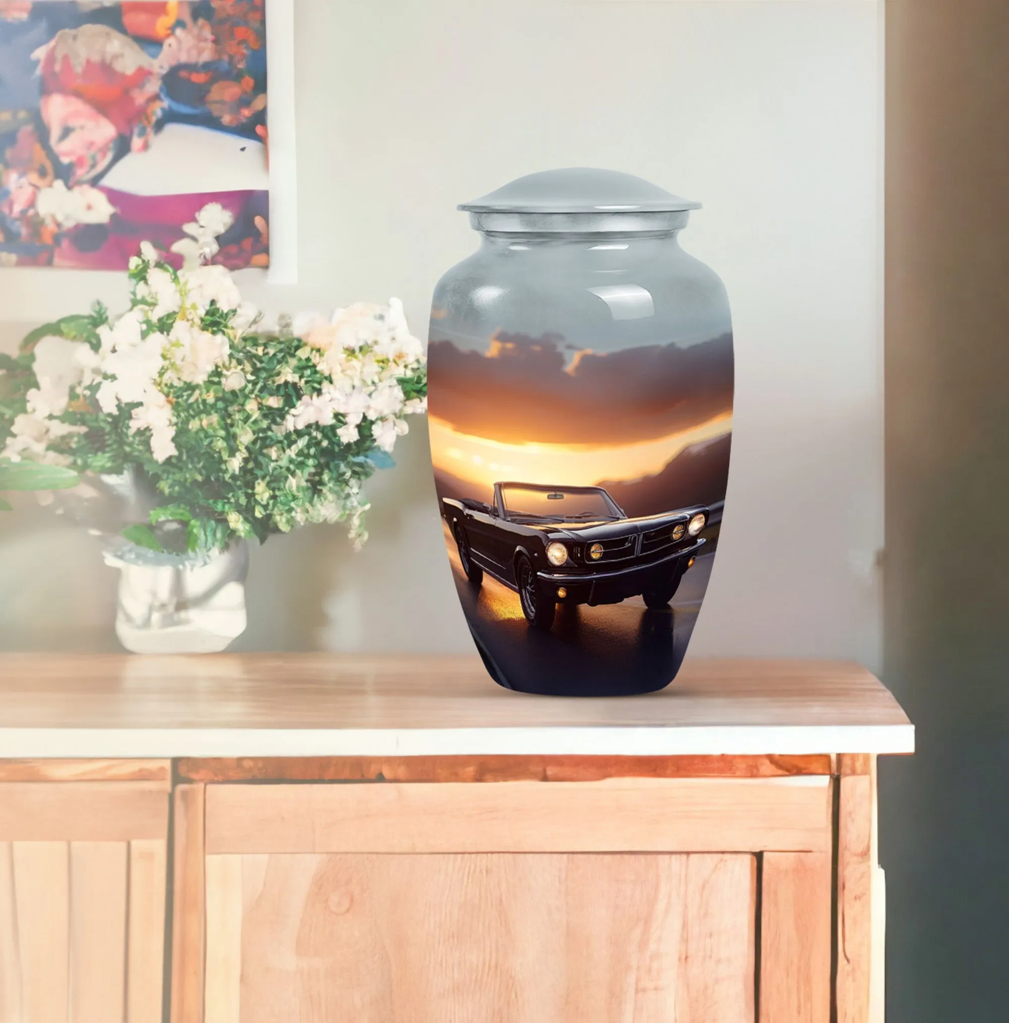Butterfly Tribute Car Urn: A Medium-Sized Ash Cremation Tribute