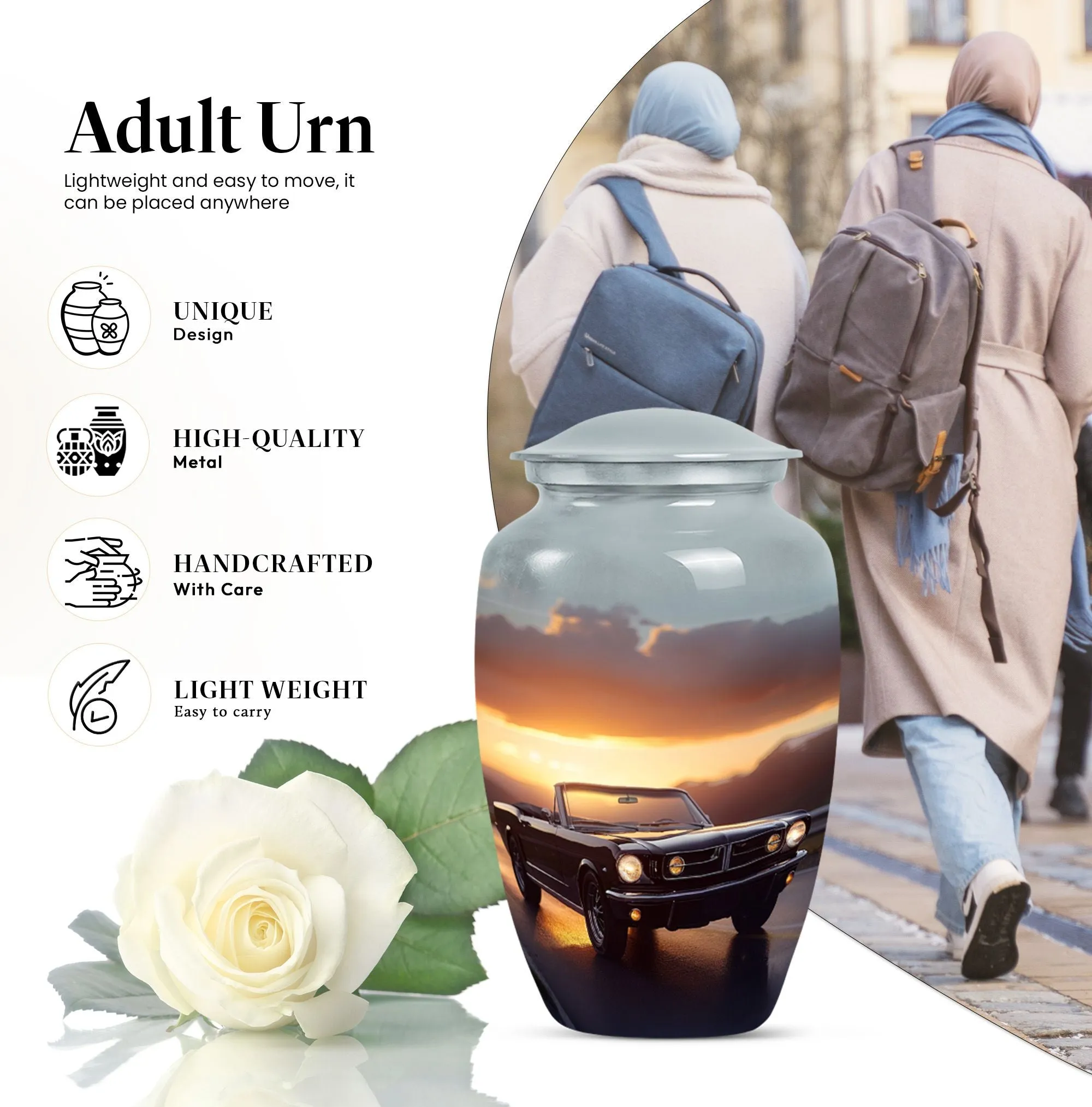 Butterfly Tribute Car Urn: A Medium-Sized Ash Cremation Tribute