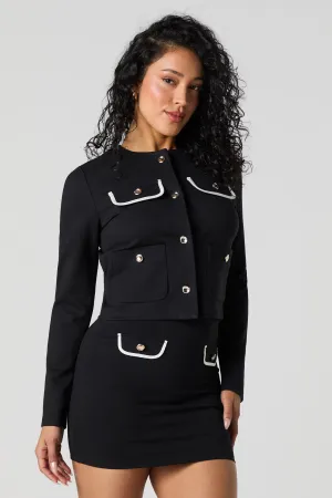 Buttoned Pocket Blazer