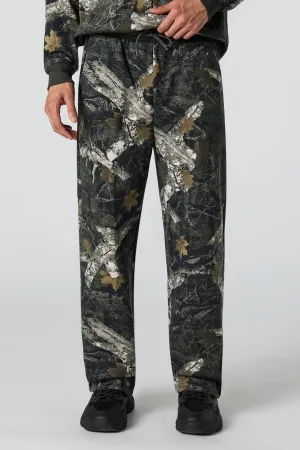 Camo Print Fleece Sweatpant