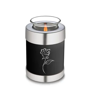 Candle Holder Embrace Black Rose Cremation Urn