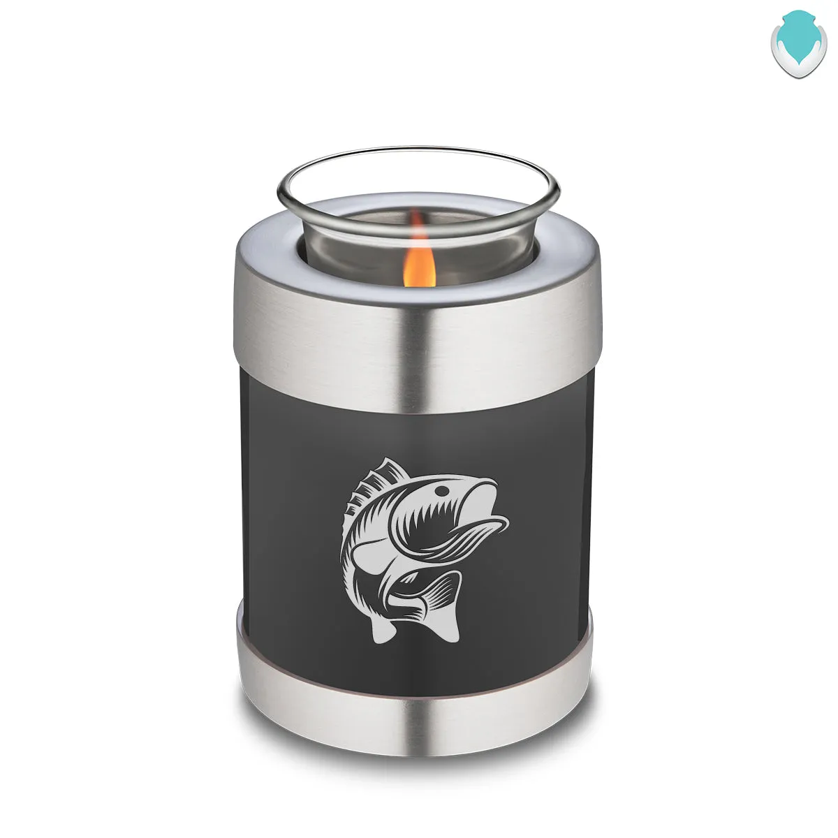 Candle Holder Embrace Charcoal Fishing Cremation Urn