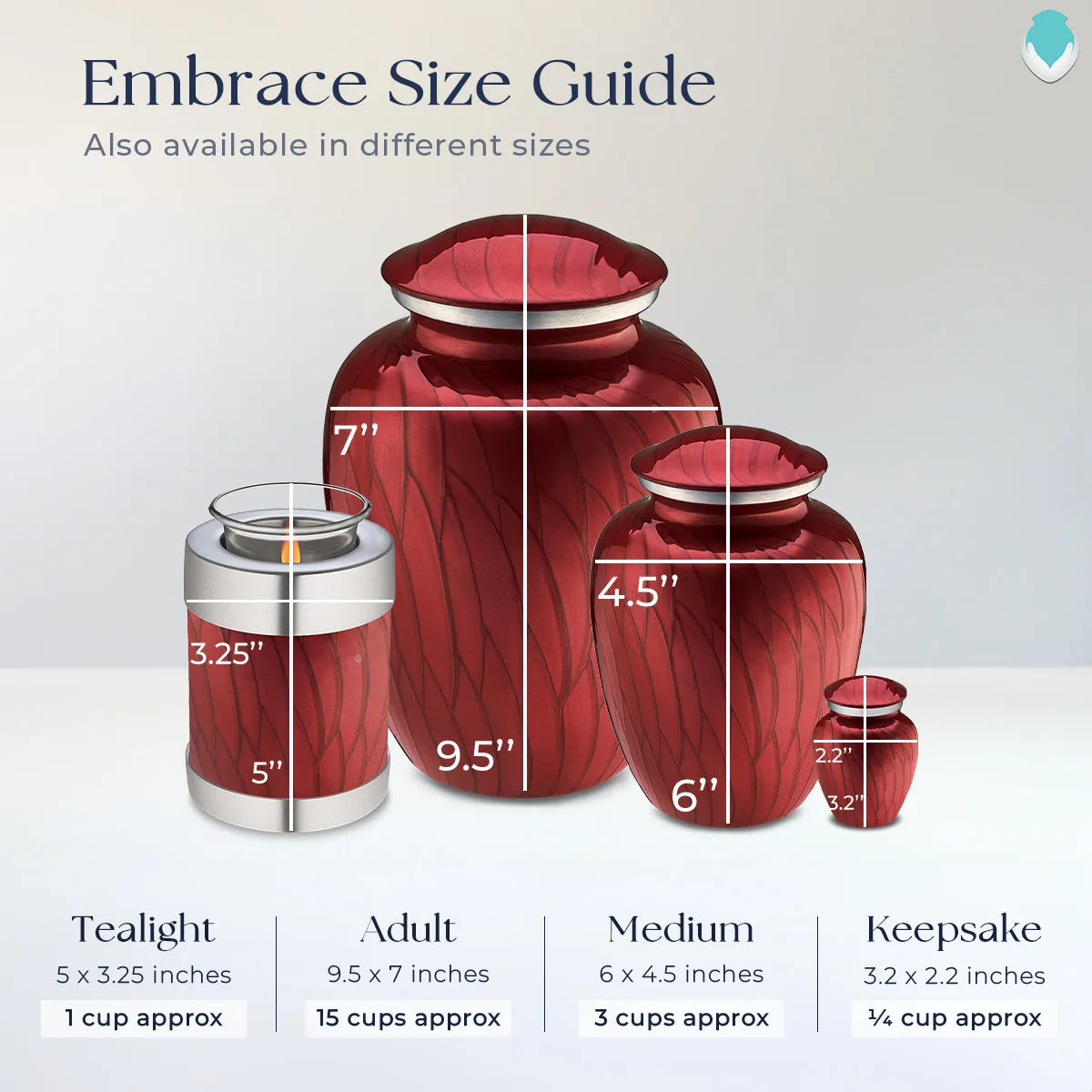Candle Holder Embrace Pearl Candy Red Motorcycle Cremation Urn