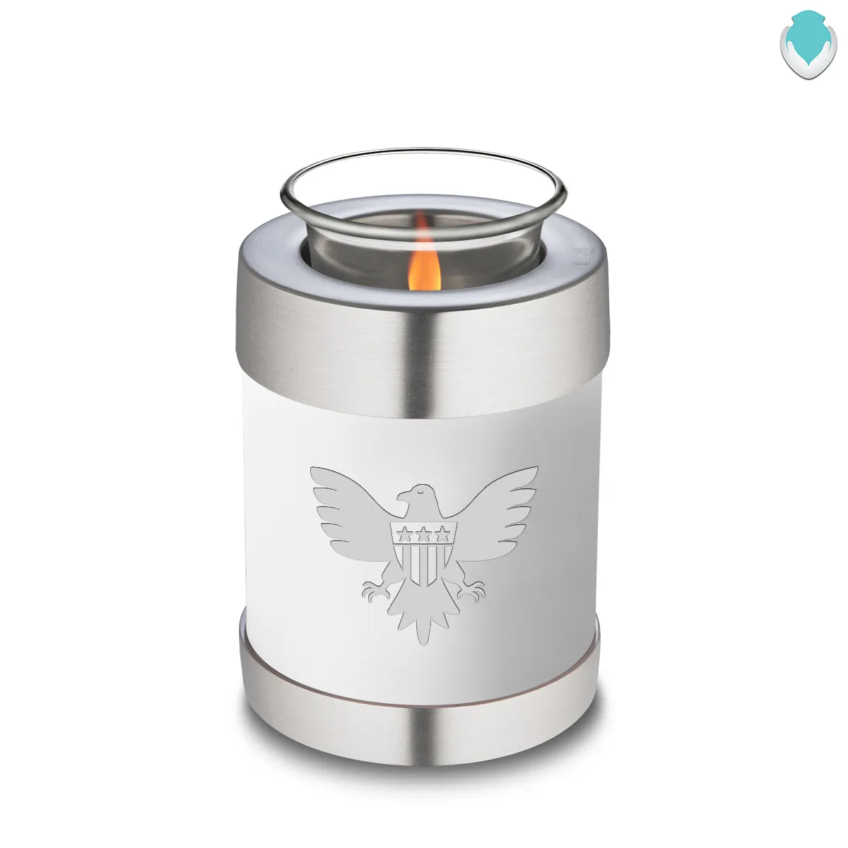 Candle Holder Embrace White American Glory Cremation Urn