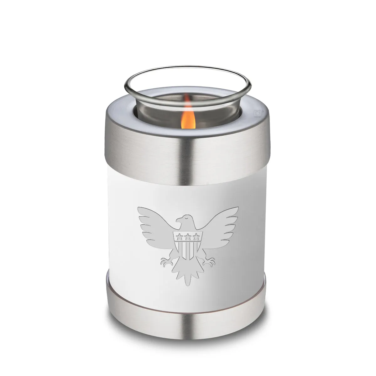 Candle Holder Embrace White American Glory Cremation Urn