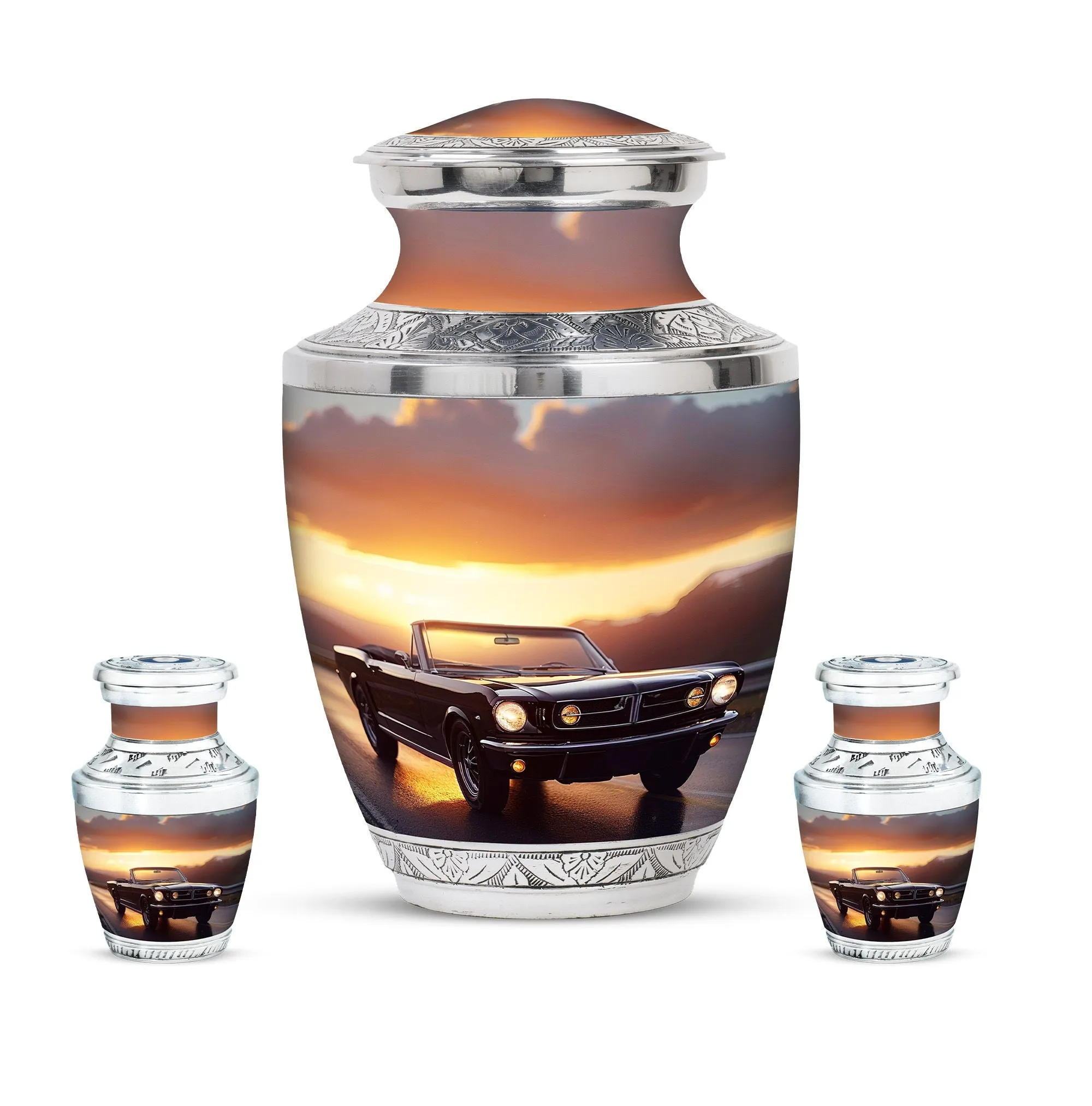 Car Cremation Small Urn For Ashes Adult Male Memorial & Funeral Urn