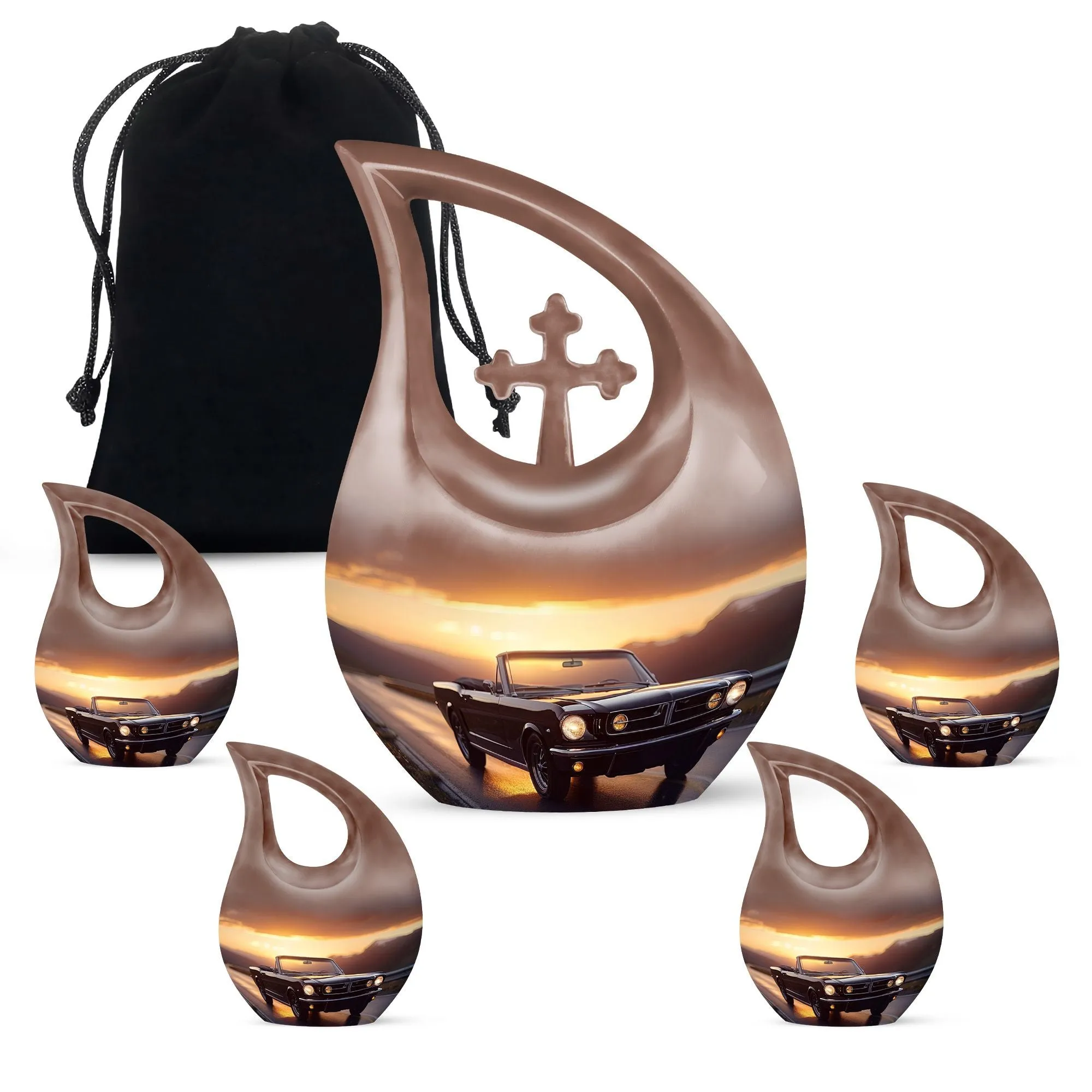 Car Cremation Small Urn For Ashes Adult Male Memorial & Funeral Urn