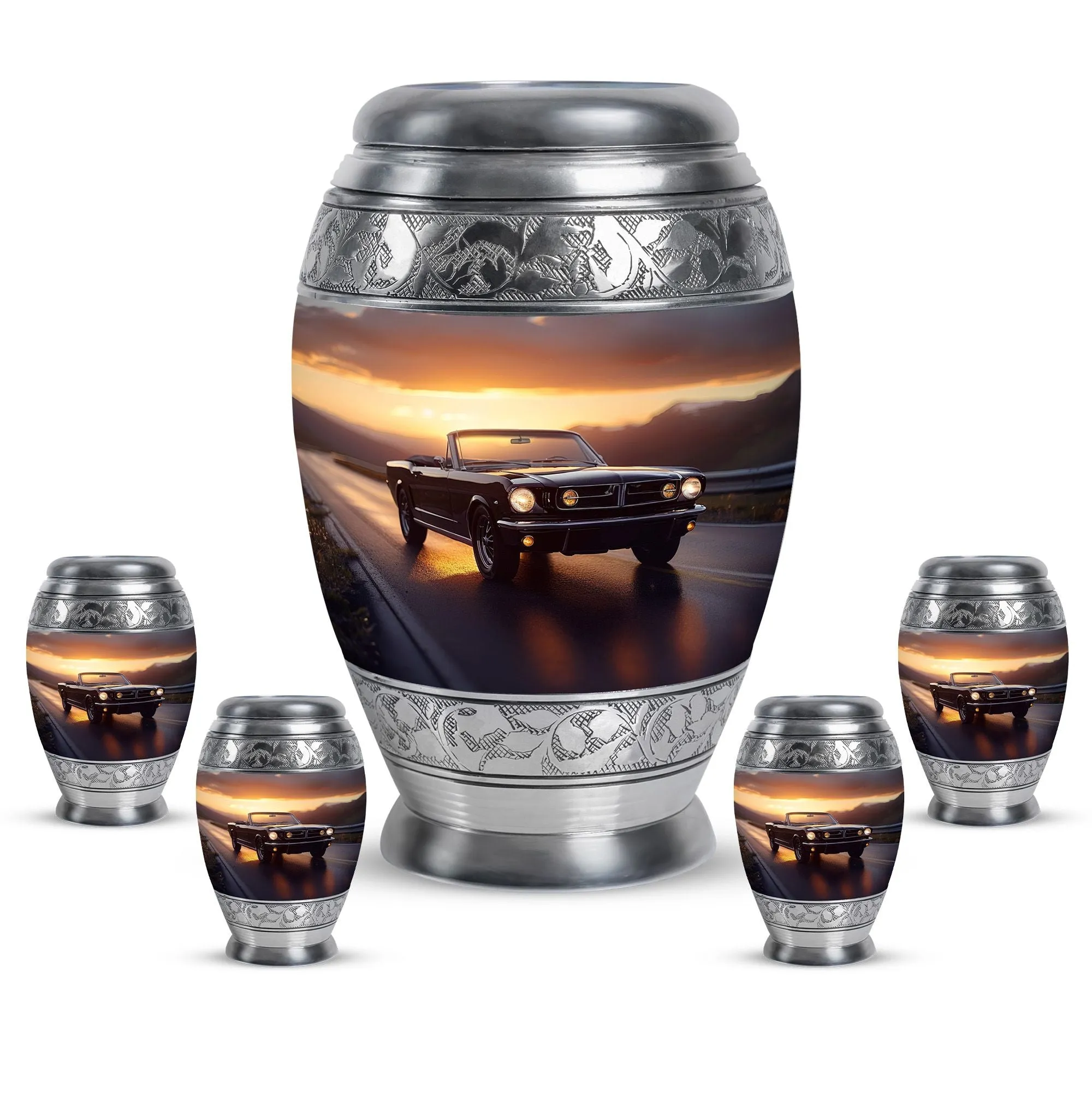 Car Cremation Small Urn For Ashes Adult Male Memorial & Funeral Urn