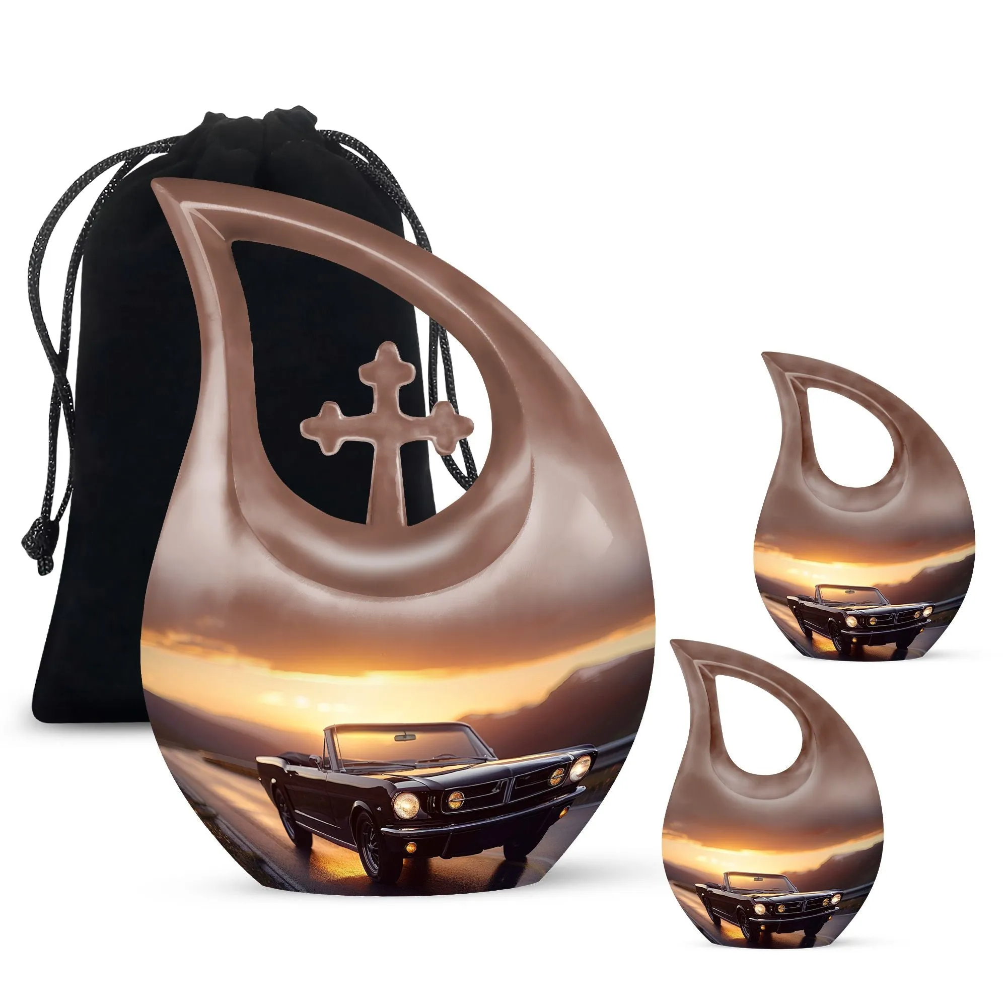 Car Cremation Small Urn For Ashes Adult Male Memorial & Funeral Urn