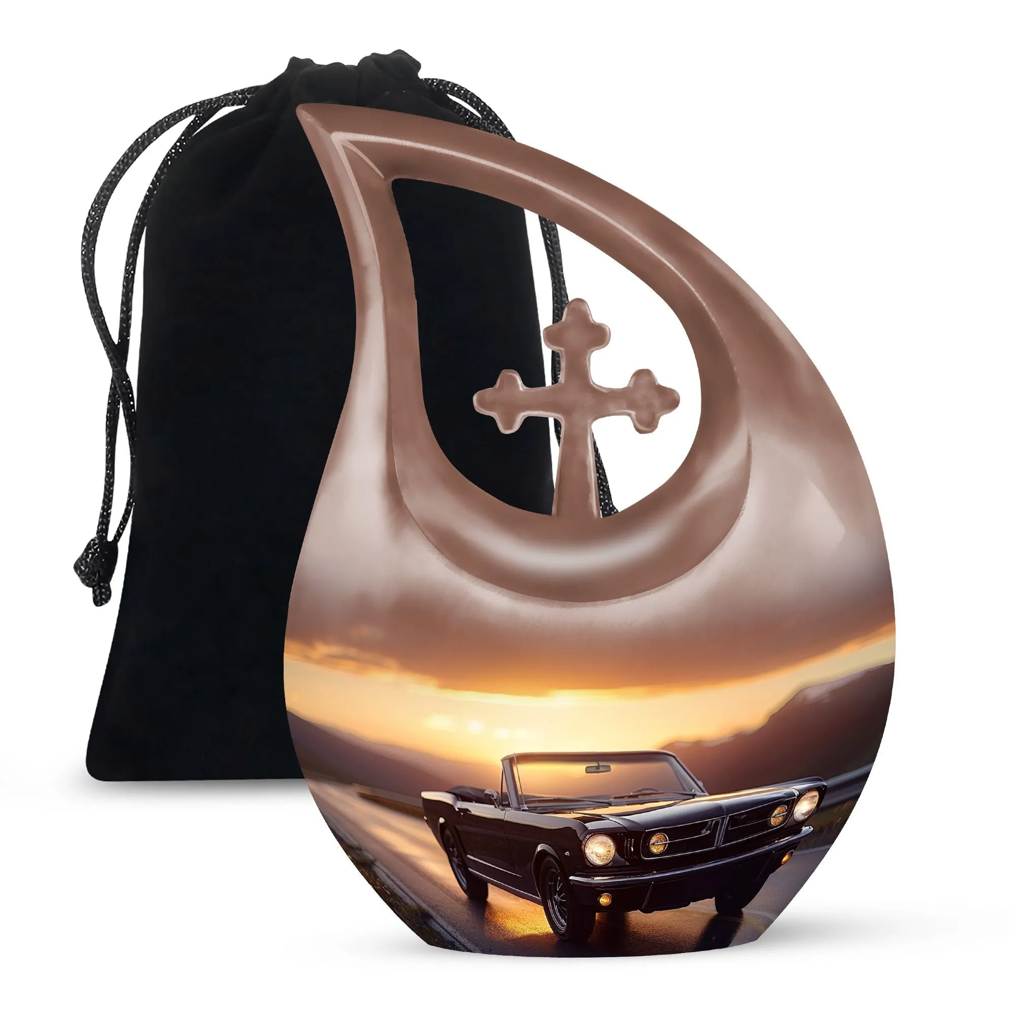 Car Cremation Small Urn For Ashes Adult Male Memorial & Funeral Urn