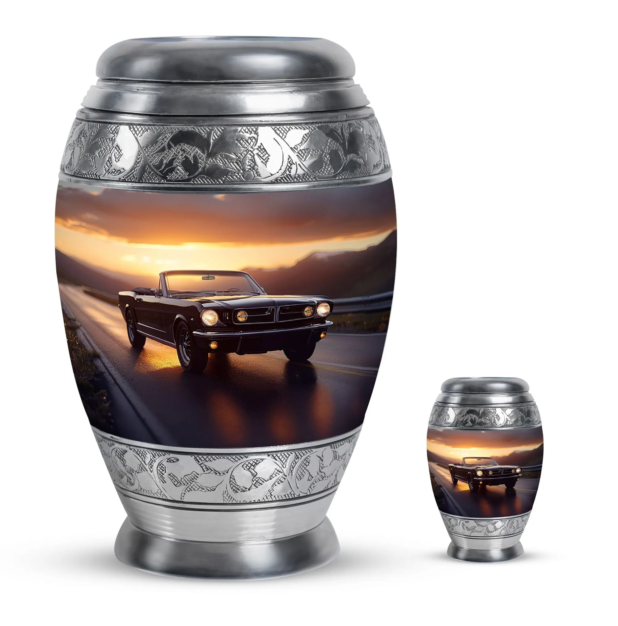 Car Cremation Small Urn For Ashes Adult Male Memorial & Funeral Urn