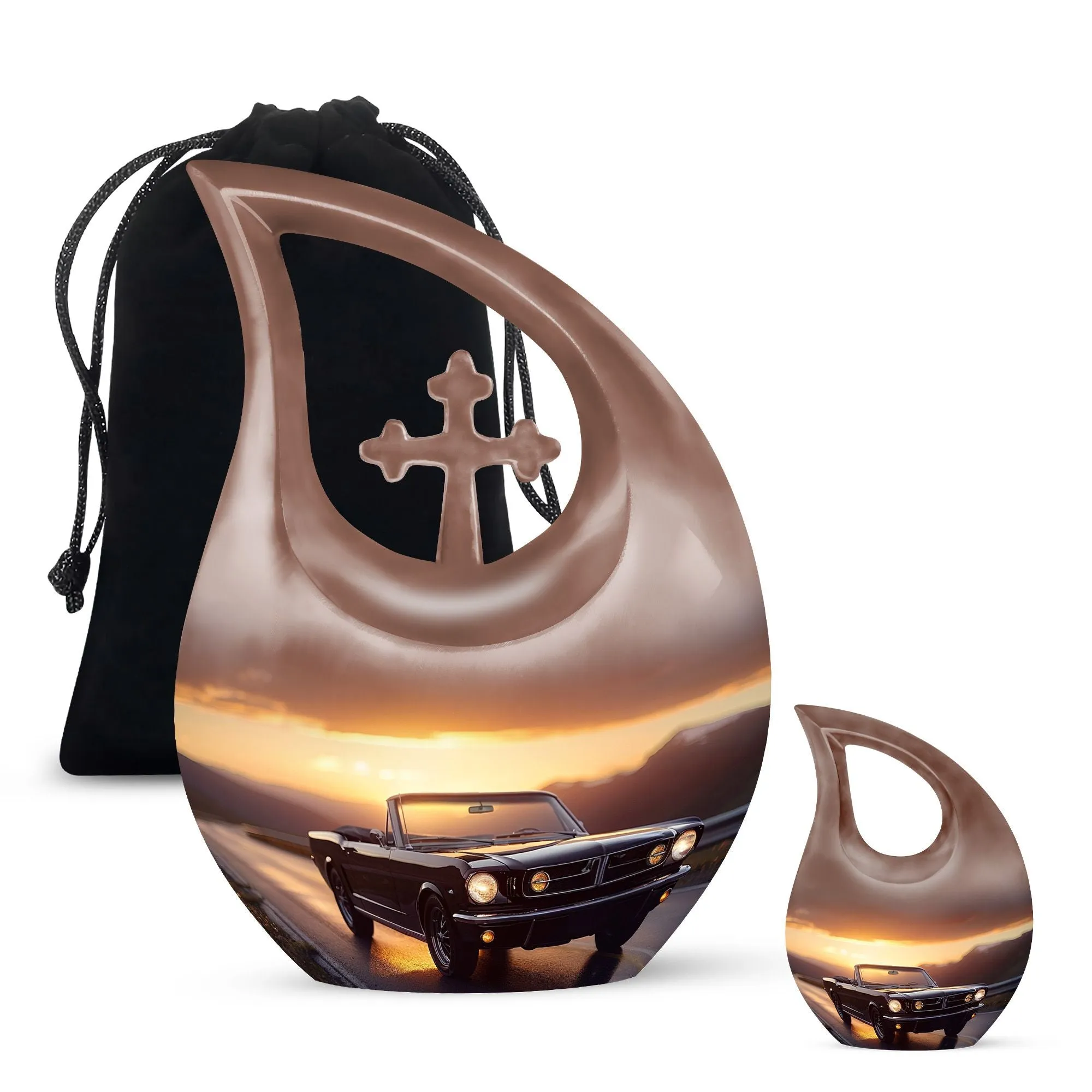Car Cremation Small Urn For Ashes Adult Male Memorial & Funeral Urn