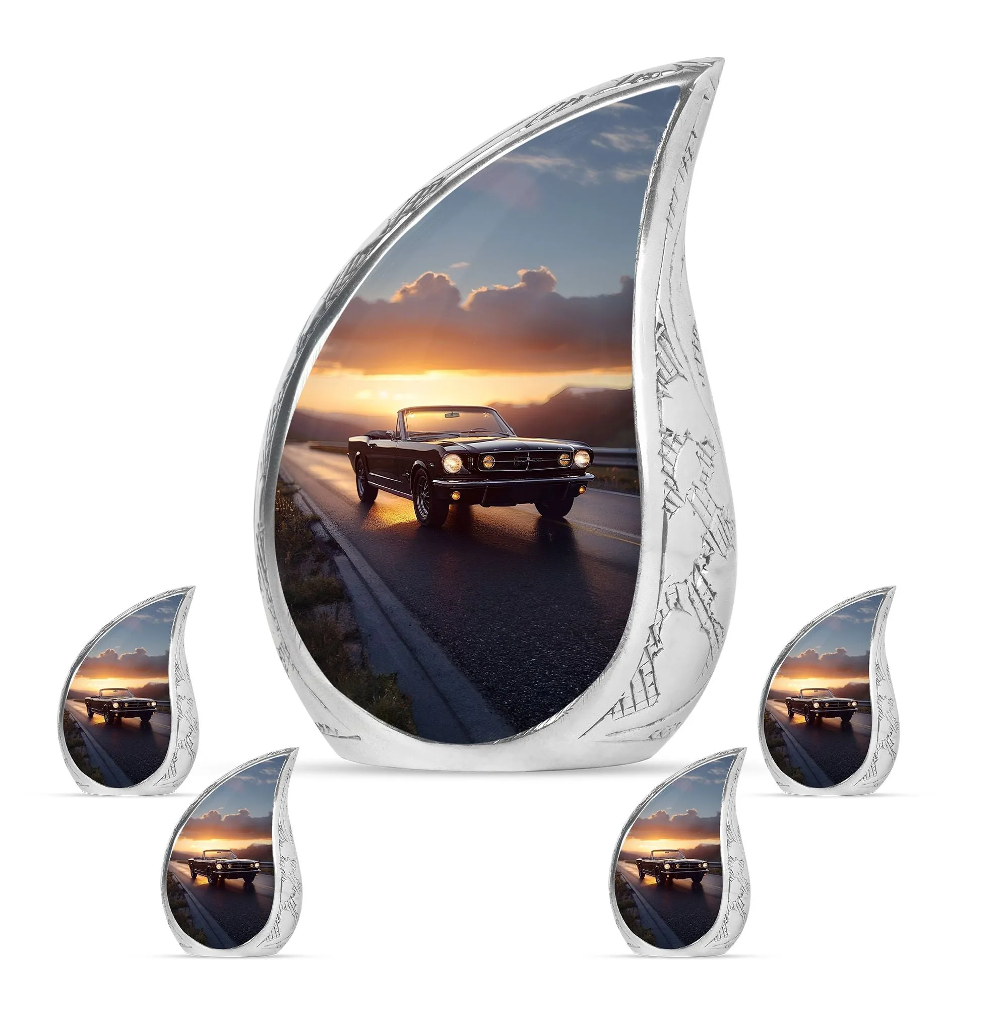 Car Cremation Small Urn For Ashes Adult Male Memorial & Funeral Urn