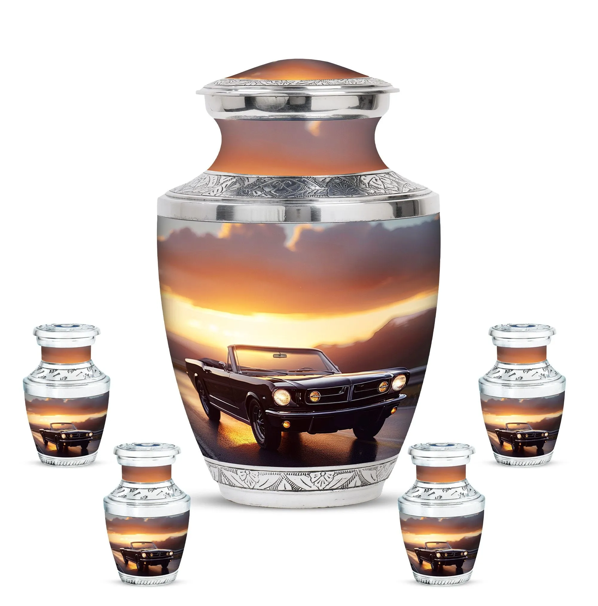 Car Cremation Small Urn For Ashes Adult Male Memorial & Funeral Urn