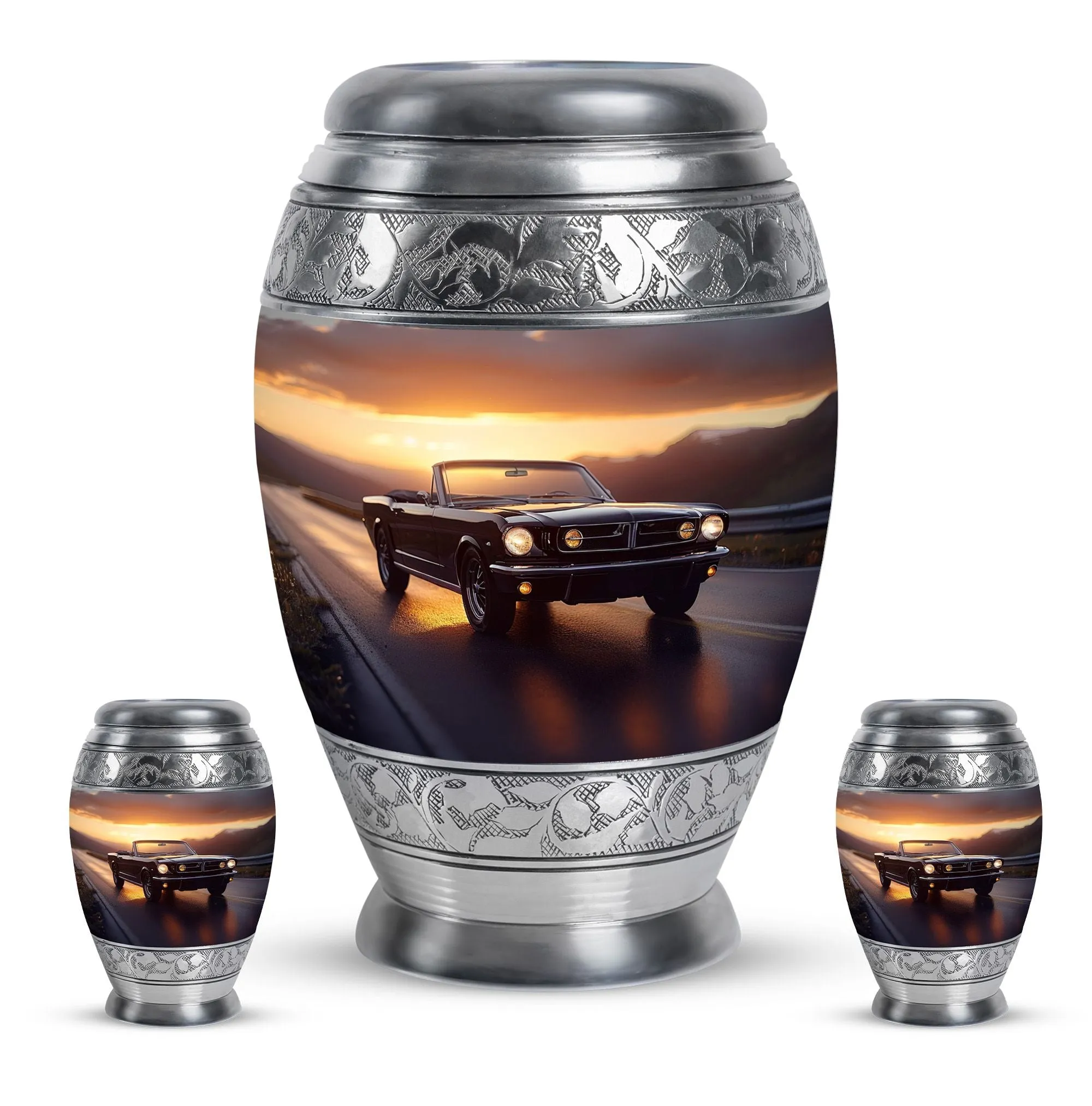 Car Cremation Small Urn For Ashes Adult Male Memorial & Funeral Urn