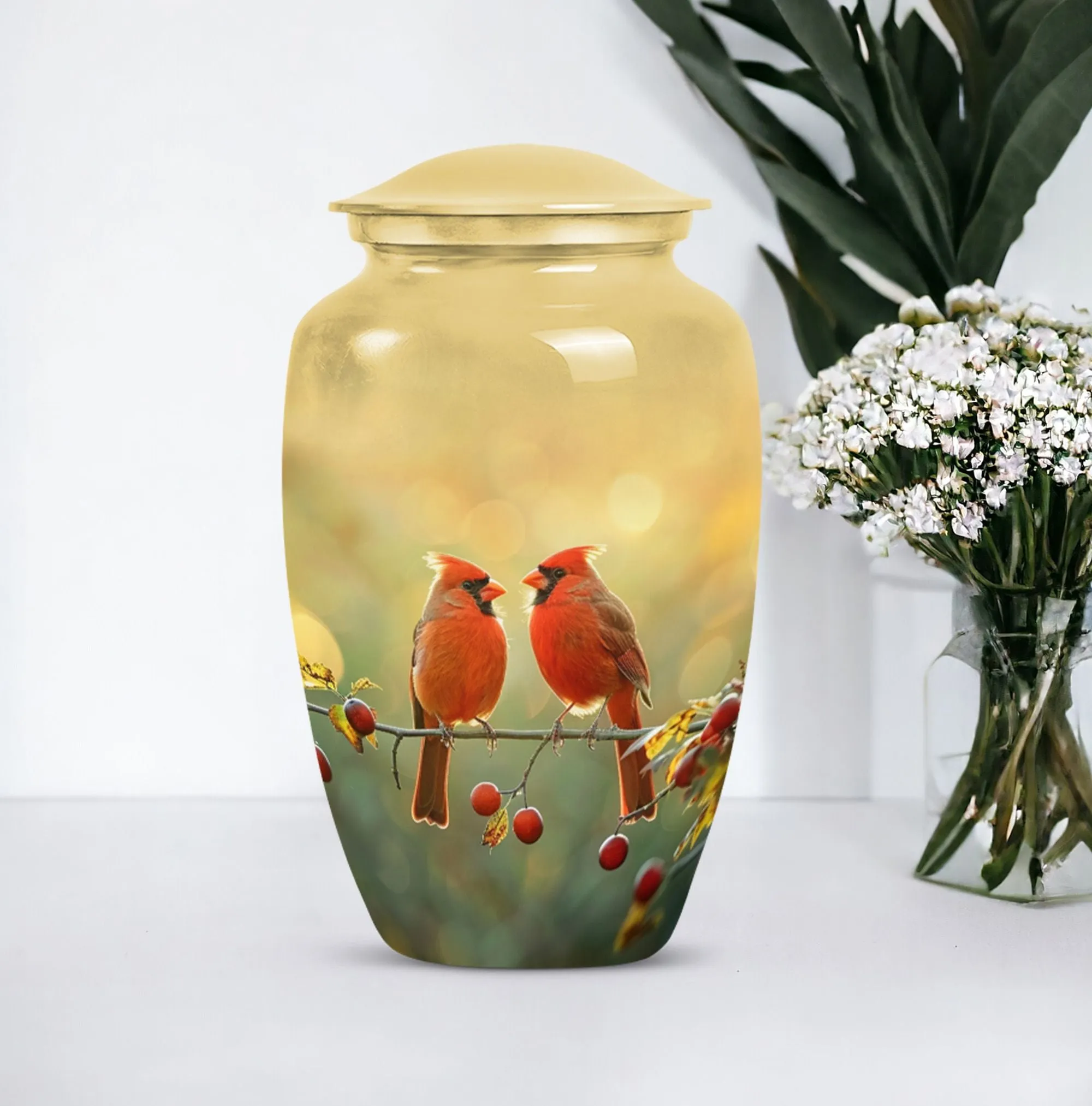 Cardinal Bird Cremation Urn: A Memorable Homage for Adults