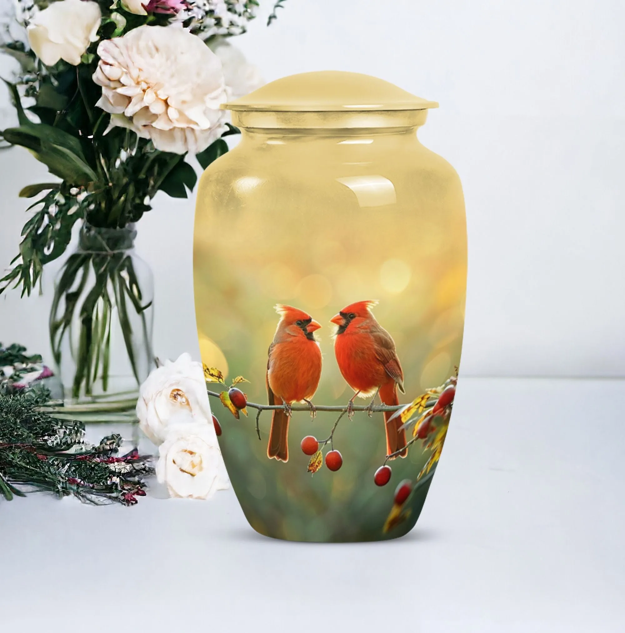 Cardinal Bird Cremation Urn: A Memorable Homage for Adults